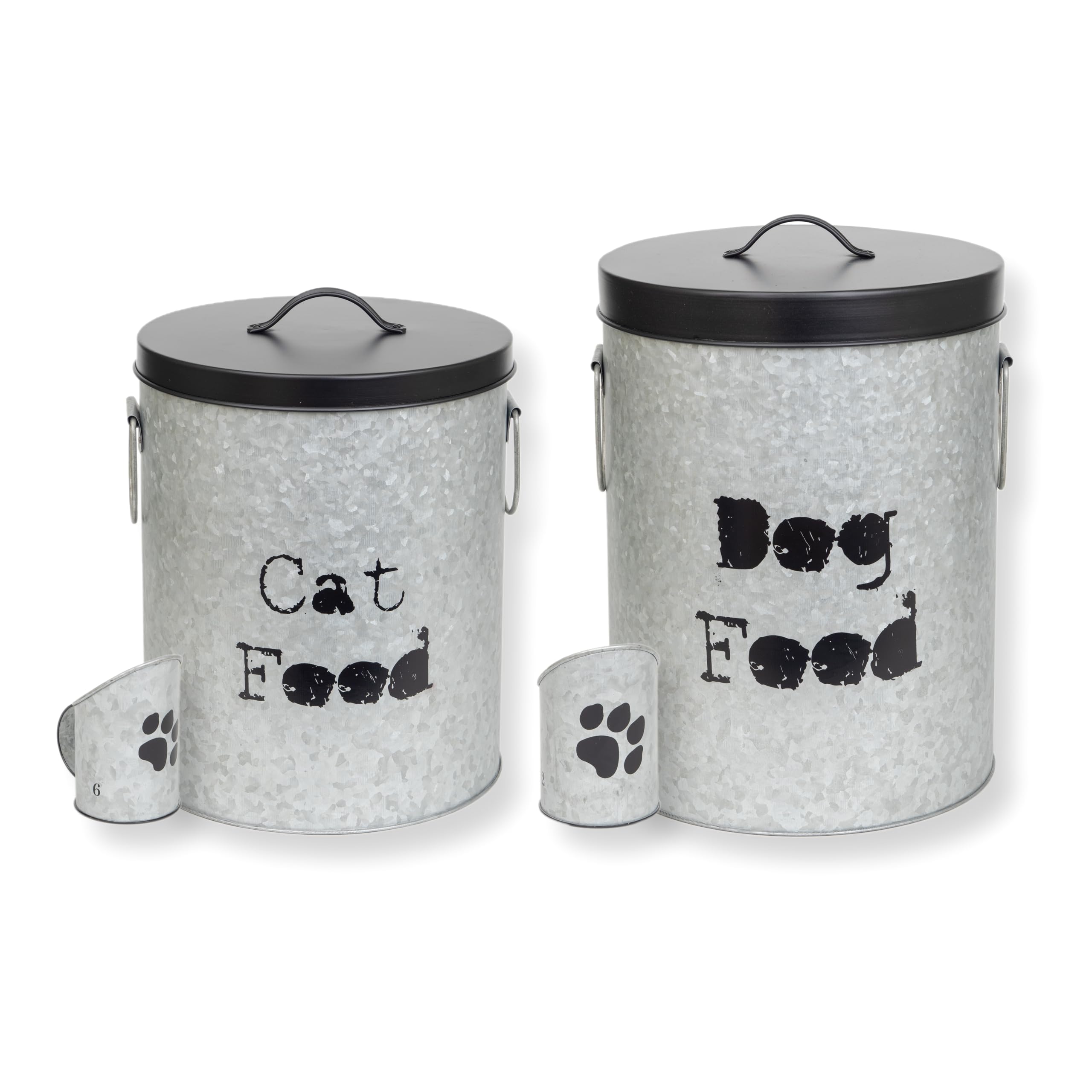 The PetSteel Medium 40lb Dog & 30lb Cat Pet Food Storage Canister with Scoop Combination - Durable & Airtight for Freshnesss, Mi