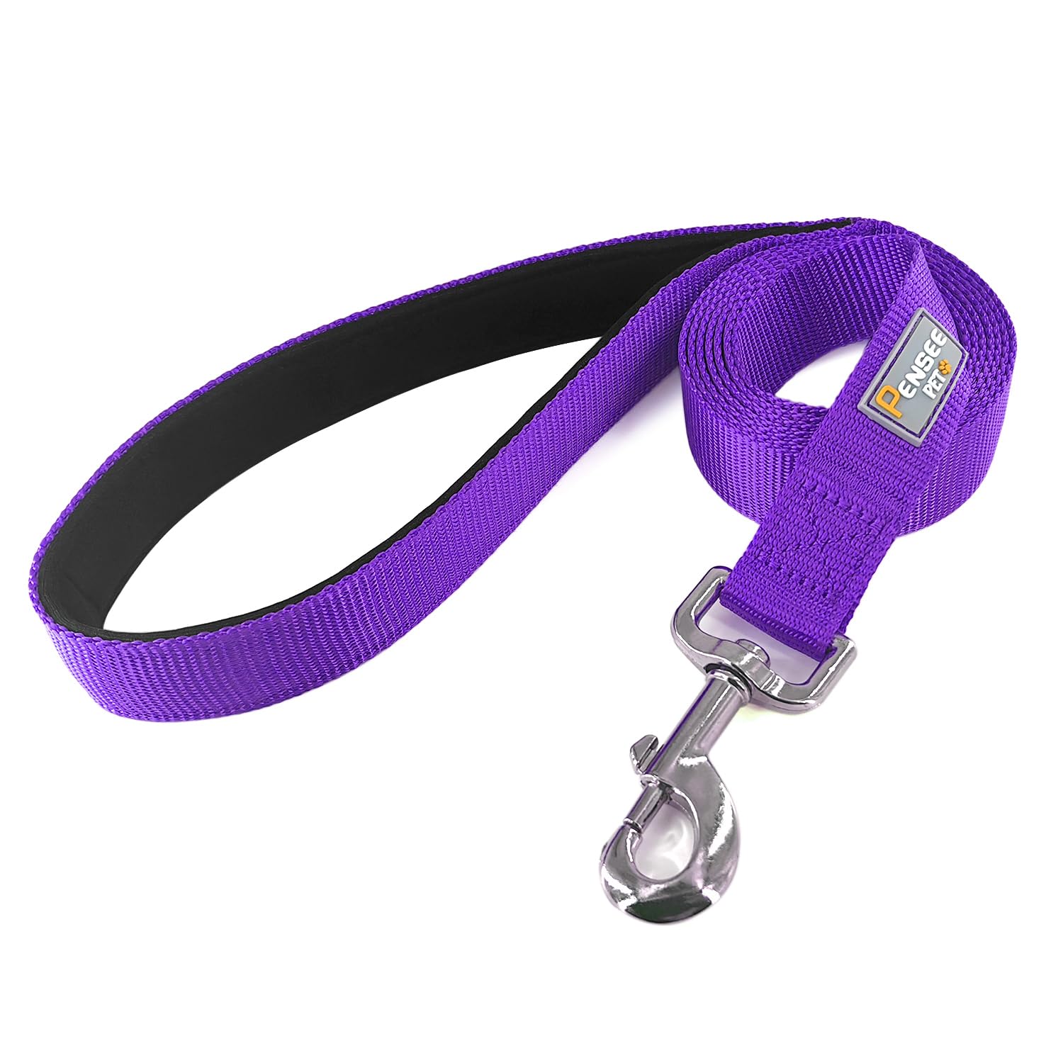 Penseepet Basic Dog Leashes 6 Ft Padded Handle Nylon Dogs Leashes For Medium Dogs Purple