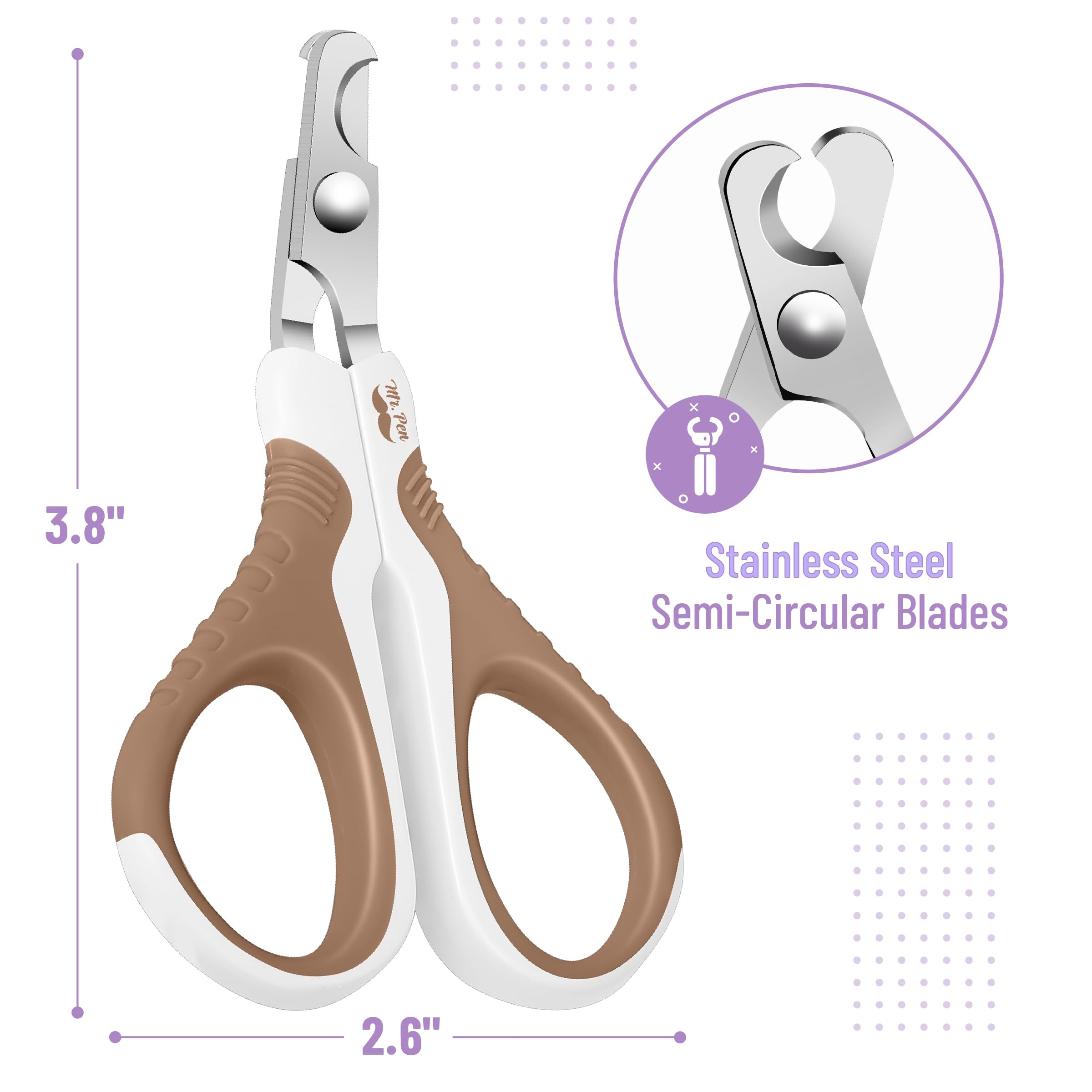 Mr. Pen- Cat Nail Clipper, Brown, Cat Nail Trimmer, Cat Nail Clippers, Cat Claw Clippers, Cat Clippers For Nails, Pet Nail Clippers, Kitten Nail Clipper, Small Dog Nail Clipper, Cat Claw Trimmer