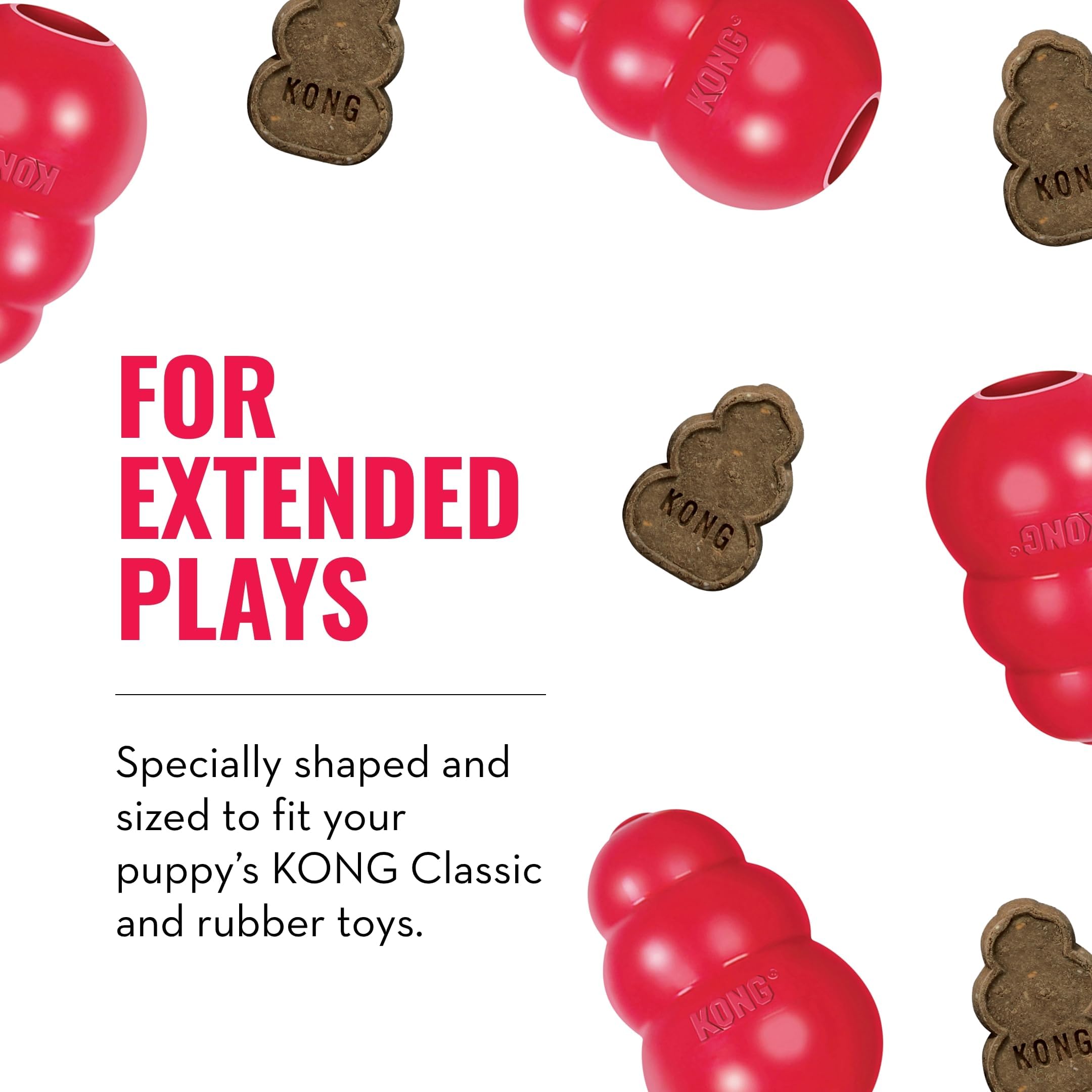 KONG Classic Dog Toy Small Peanut Butter Snacks Dog Treats 7 oz - Durable Chew Toy & Natural Treats Combo Bundle for Small Dogs