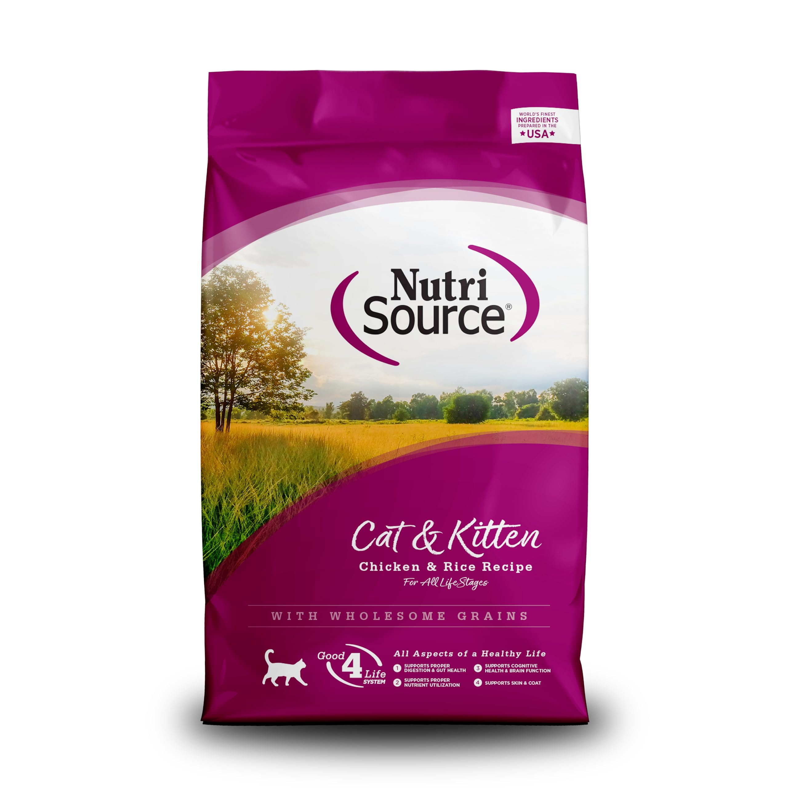NutriSource Cat & Kitten Food, Chicken & Rice, 12LB