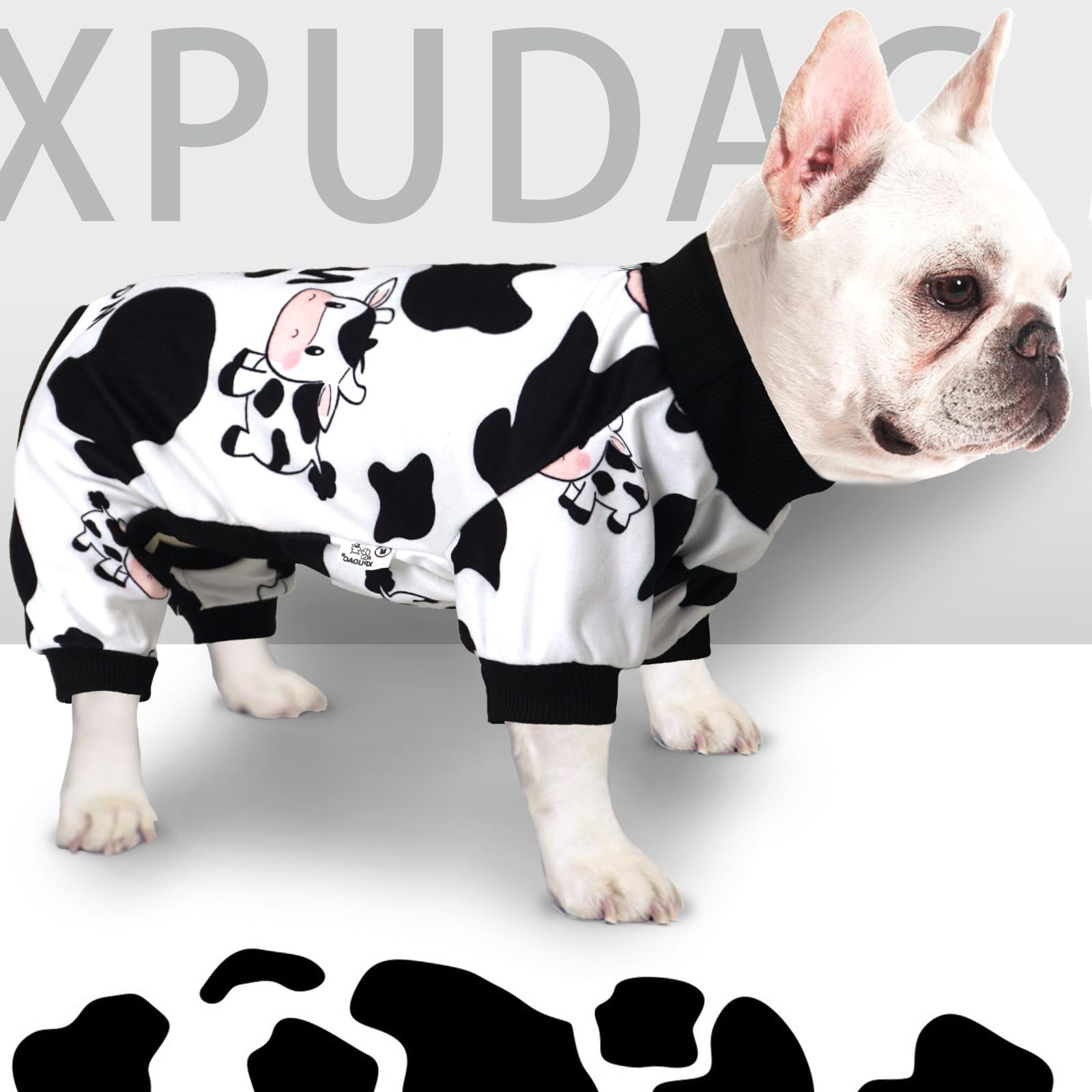 Xpudac Dog Pajamas Soft Stretchy Pig Dog Clothes For Small Medium Dogs Pet Jumpsuit Cat Apparel-M