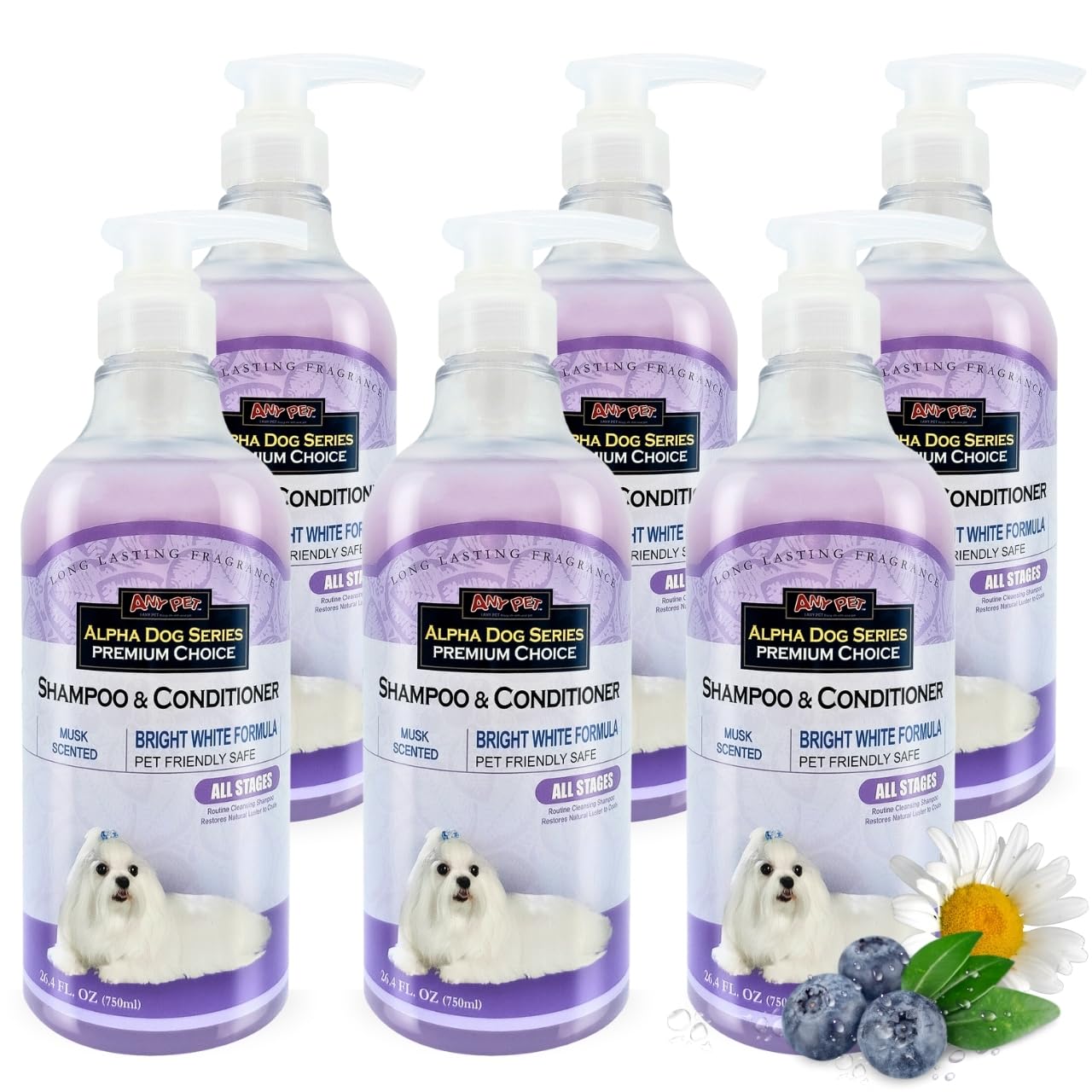 Alpha Dog Series Bright White Shampoo And Conditioner Set With Aloe Vera Ph Balanced Dog Grooming Shampoo And Conditioner For Do