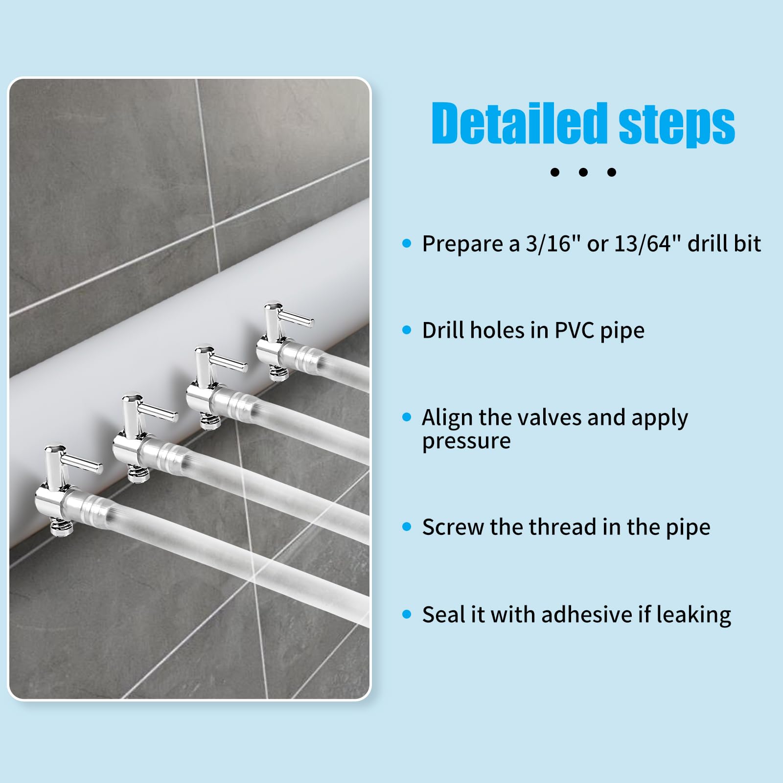 AQUANEAT 1 Way Thread Valves - Air Flow Control Manifolds for Pumps, Metal, 20pcs, Model AV-102
