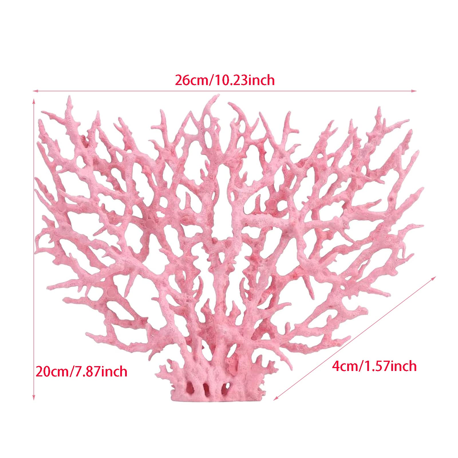 Besimple Artificial Aquarium Coral Ornament Plastic Fish Tank Plants Decoration For Aquarium Fish Tank Landscape (Pink-L)