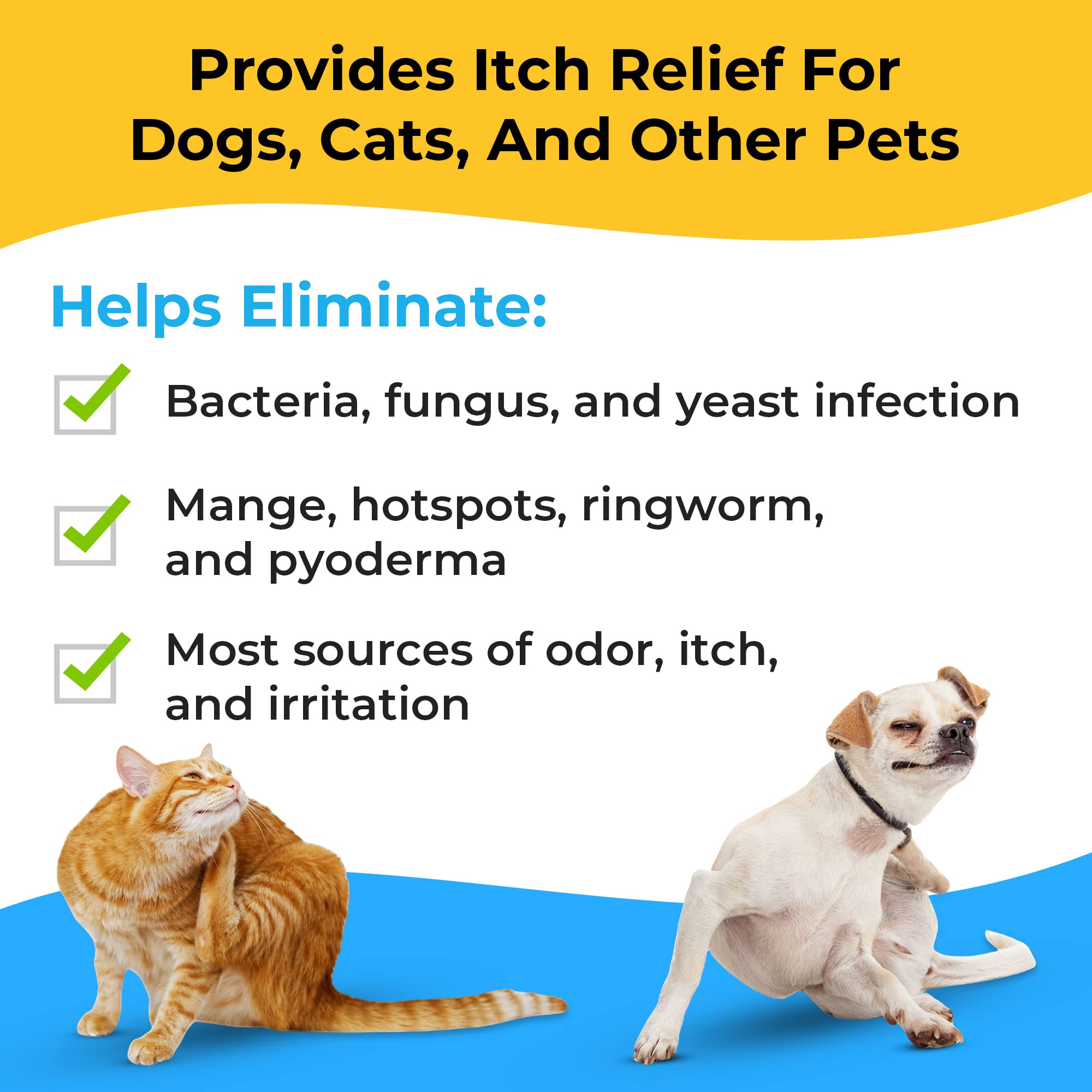 Smiling Paws Pets Antibacterial & Antifungal Wipes for Dogs & Cats with Chlorhexidine & Ketoconazole