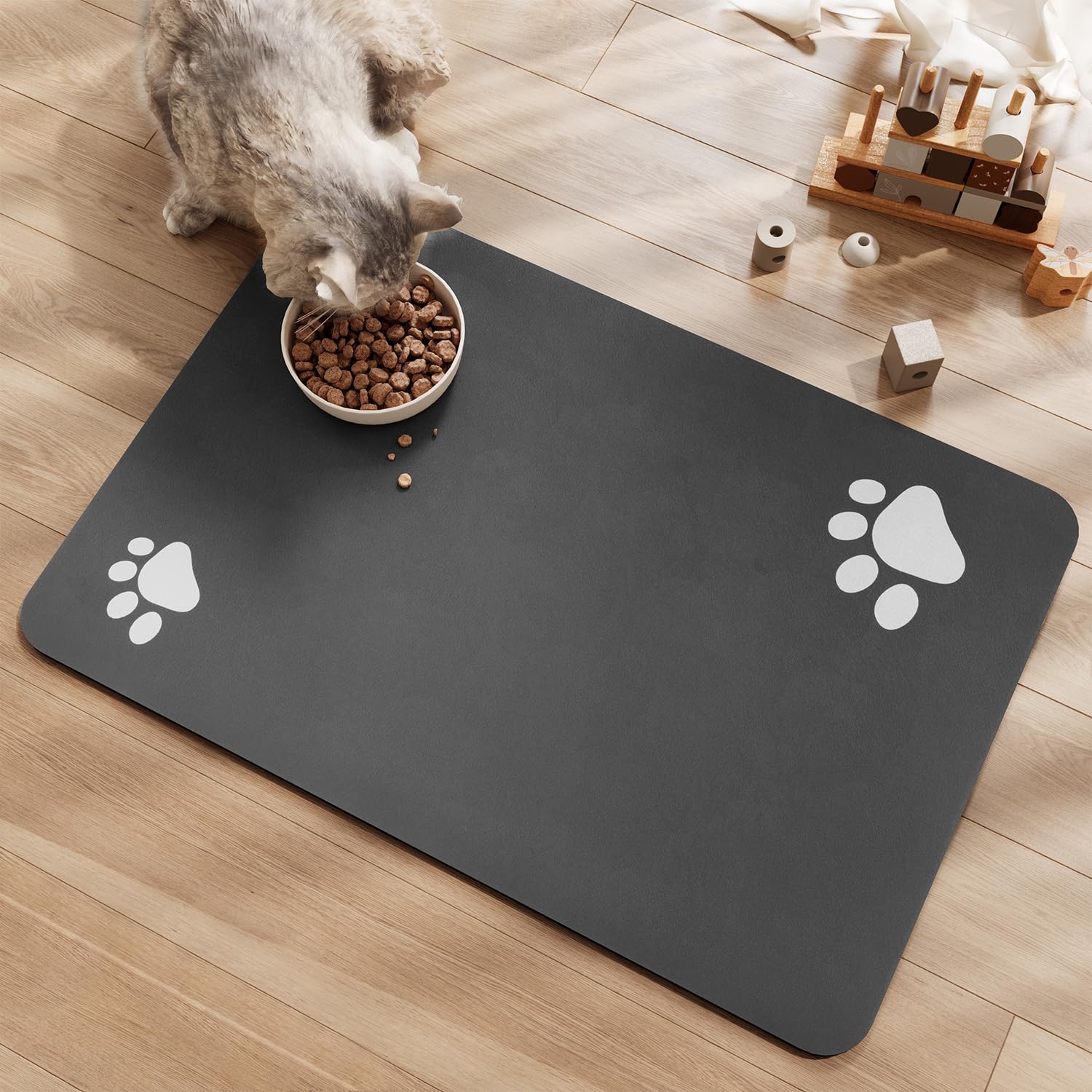 Dog Cat Food Mat Pet Bowl Absorbent No Stains Quick DryInnovative Pet Supplies AccessoriesWater Dispenser For Messy DrinkersD