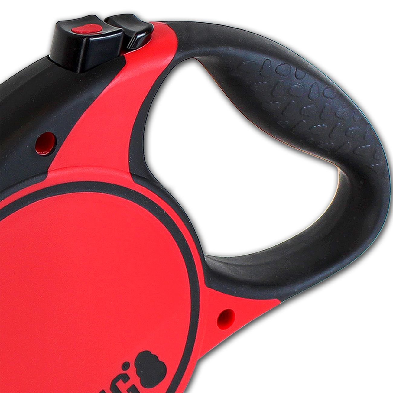 Alcott Kong Terrain Retractable Dog Leash, Large, Red, 16' Long