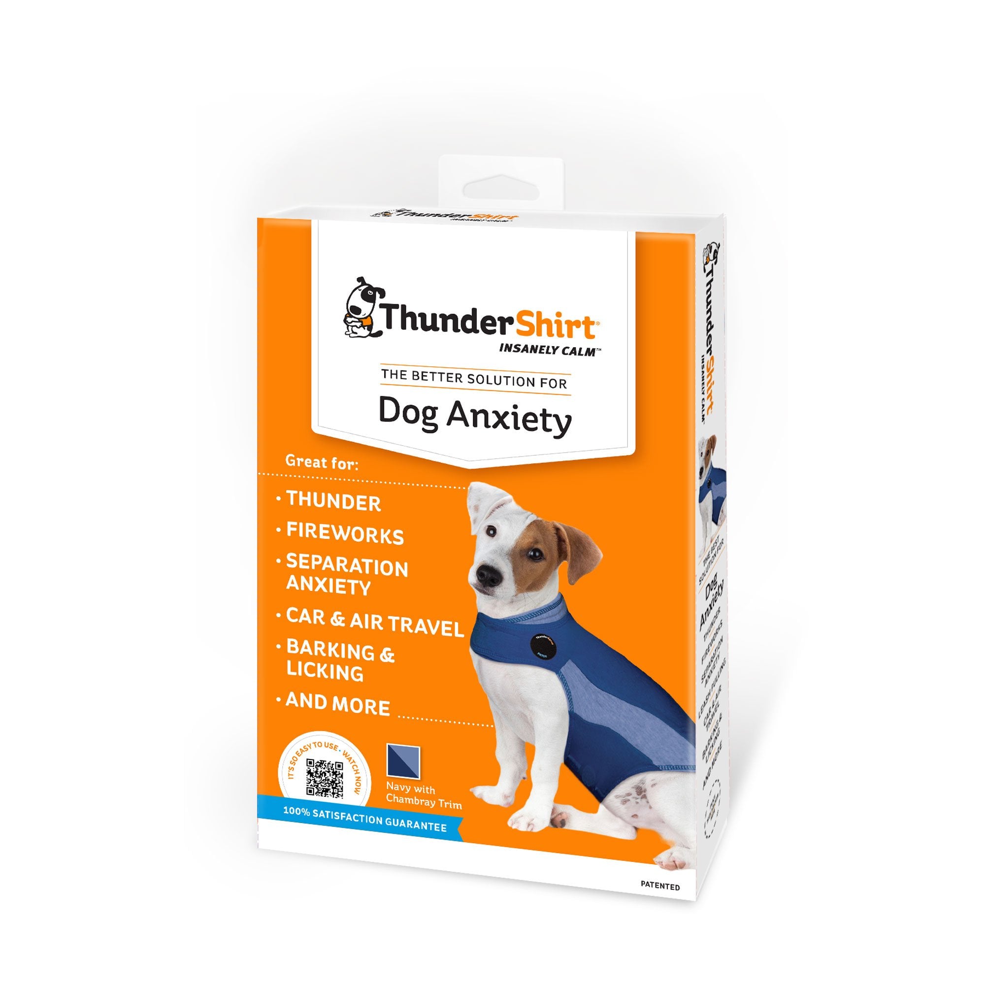 ThunderShirt for Dogs, Large, Blue Polo - Dog Anxiety Relief Calming Vest