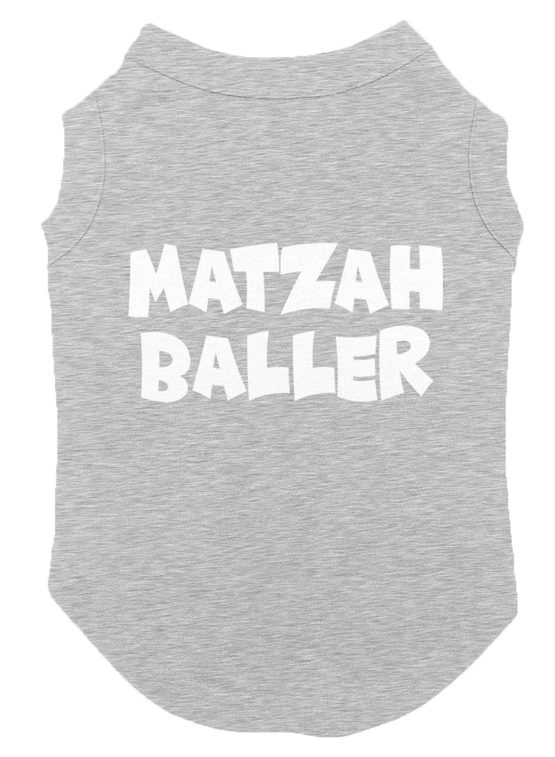 Matzah Baller - Matzo Hanukkah Passover Seder Dog Shirt (Light Gray, X-Large)