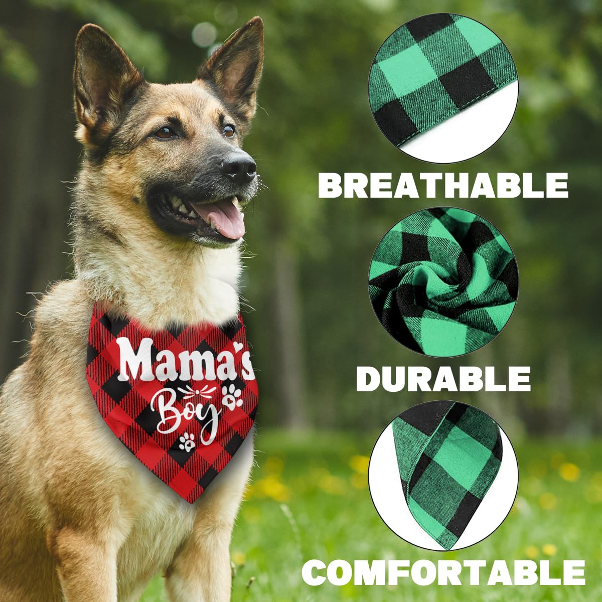 Mamas Boy Dog Bandana, Dog Mom'S Boy Gift Dog Bandana, Pet Scarf Accessories, Printed Dog Bandanas Gift For Dog Lover Birthday O