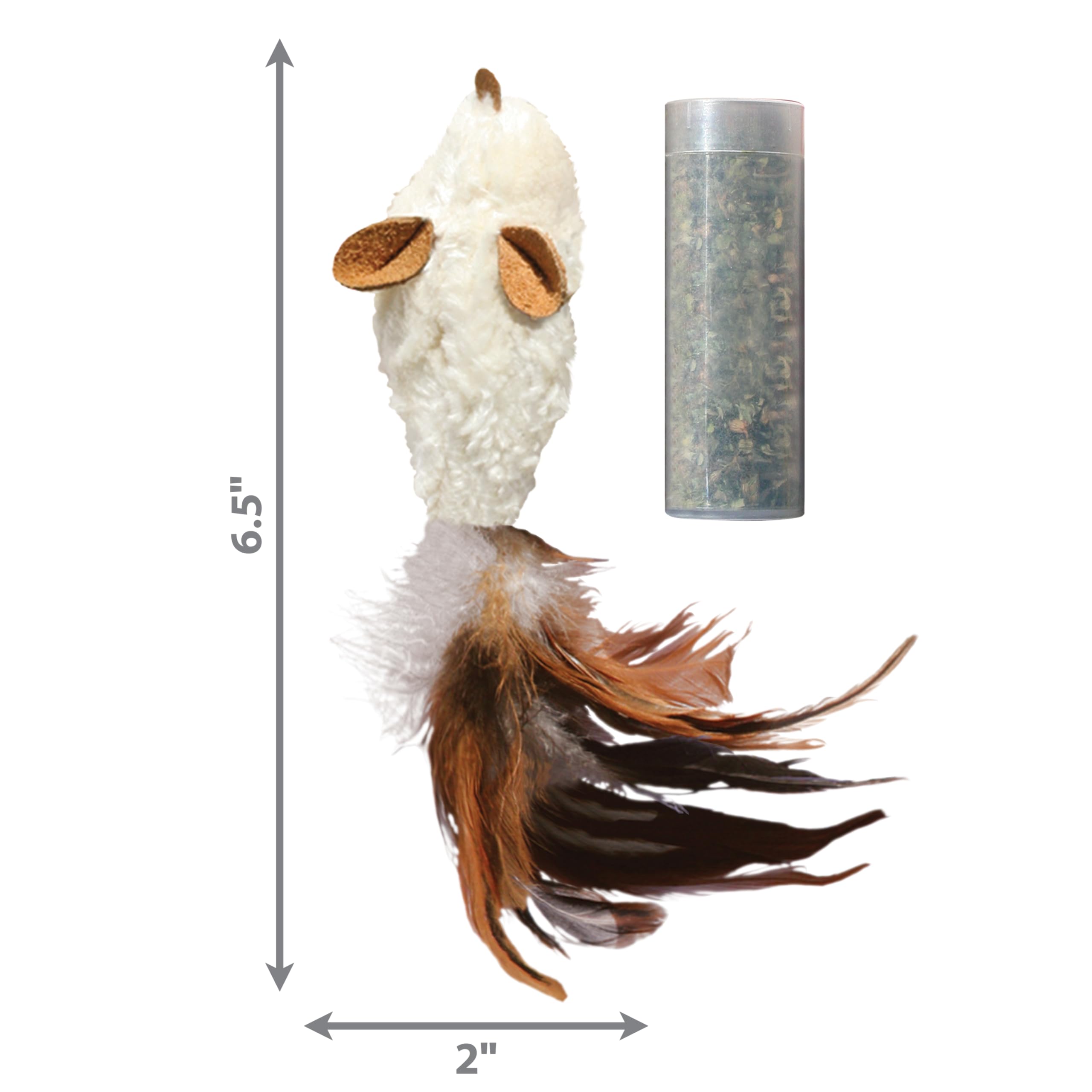 Kong Feather Mouse Catnip Toy (Colors Vary)