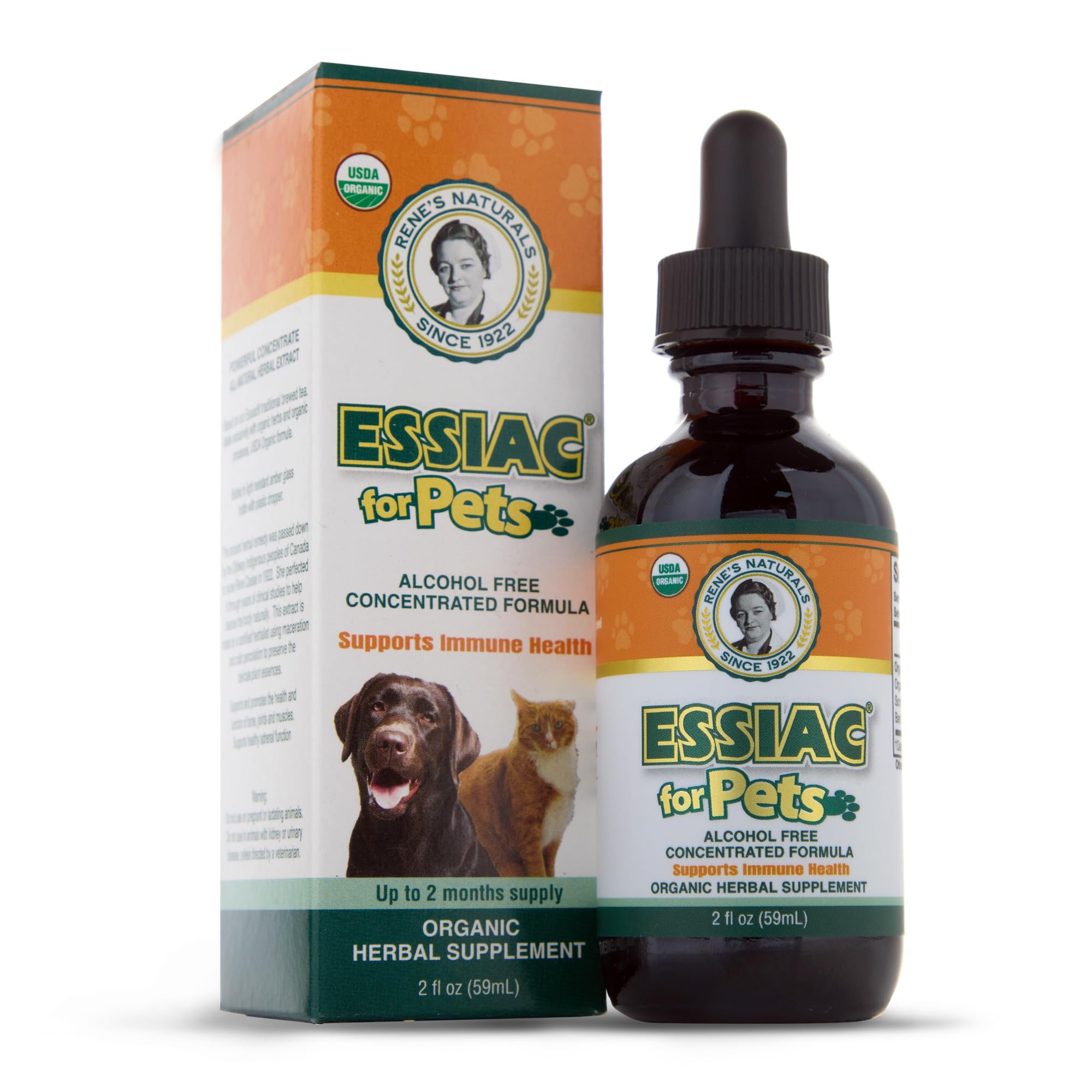 Essiac for Pets | USDA Organic | Daily Drops for Immune Support and Longevity | Pre-Measured Dropper | Alcohol Free Concentrated
