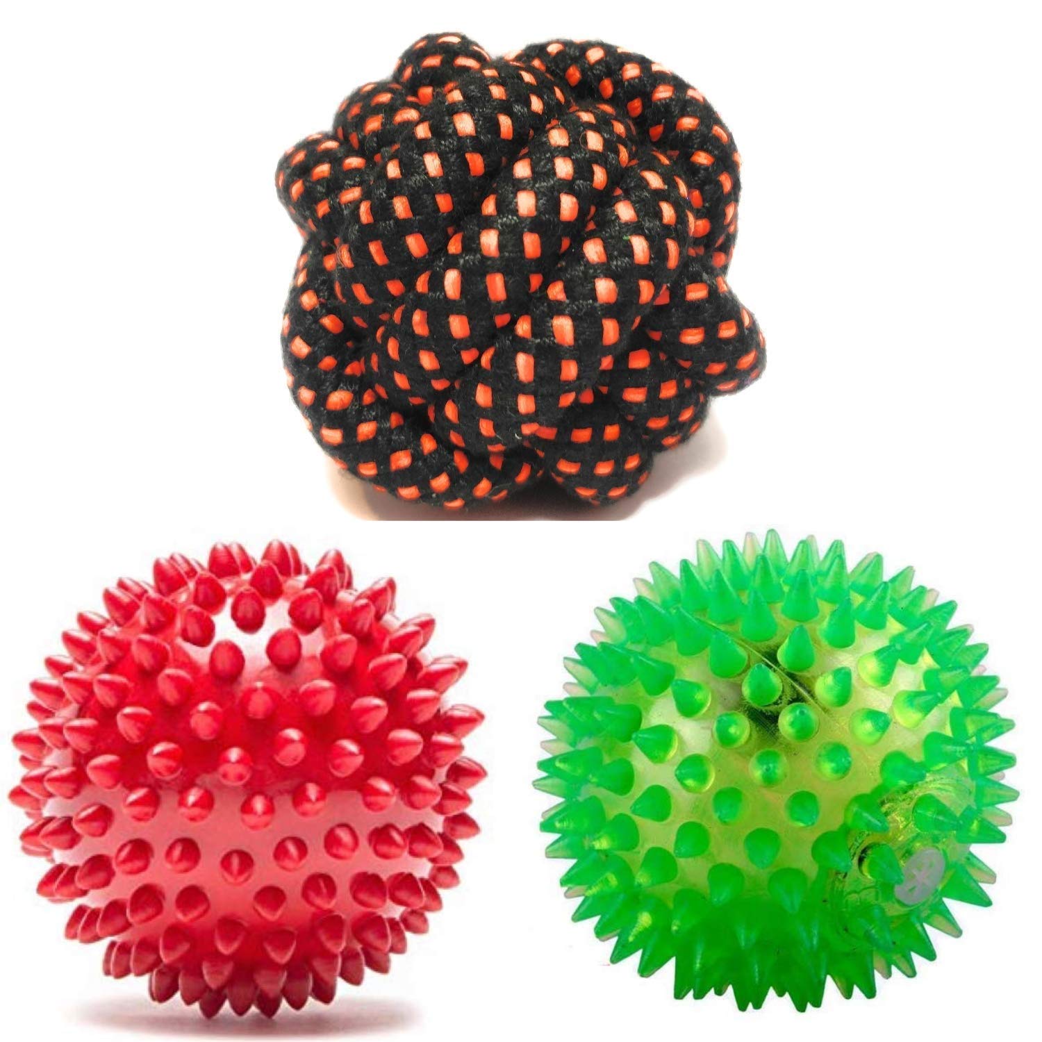 Rvpaws Rubber Stud Spiked Ball For Dogs And Puppies, 3 Inches/8 Cm