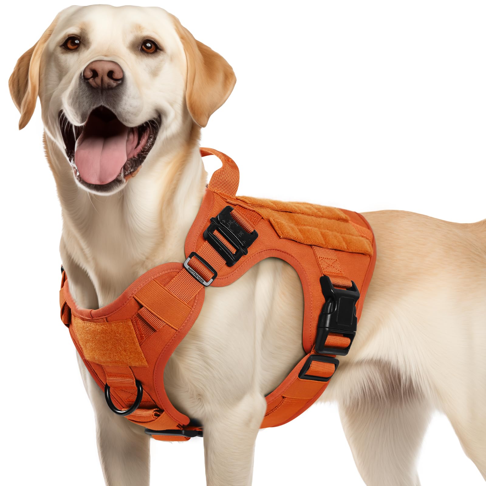 Rabbitgoo Tactical Dog Harness For Large Dogs, Heavy Duty Dog Harness With Handle, No-Pull Service Dog Vest Large Breed, Adjusta