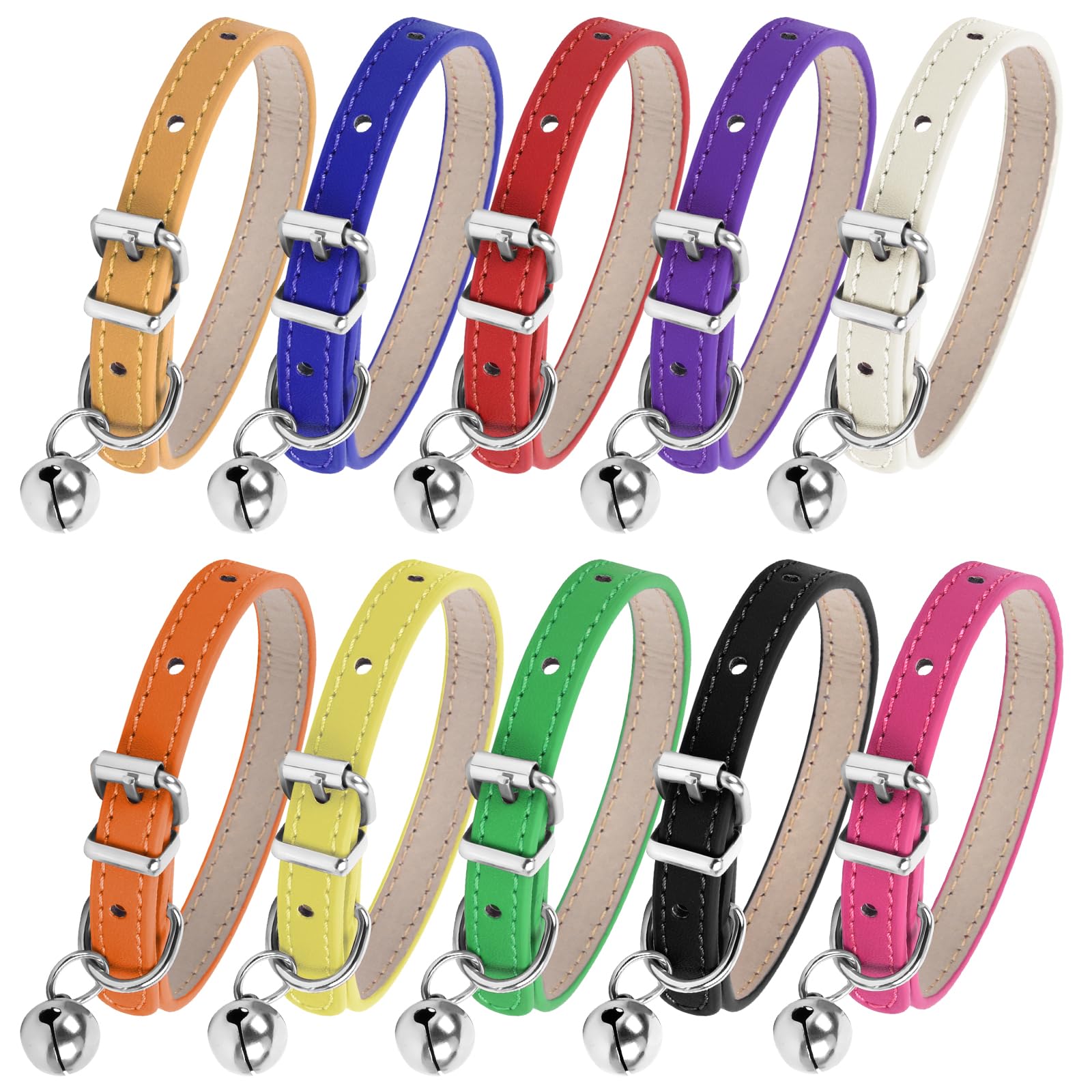 Chengfu Xxs Teacup Dog Collar - Pink, 3/8 Inch Width (10 Colors)