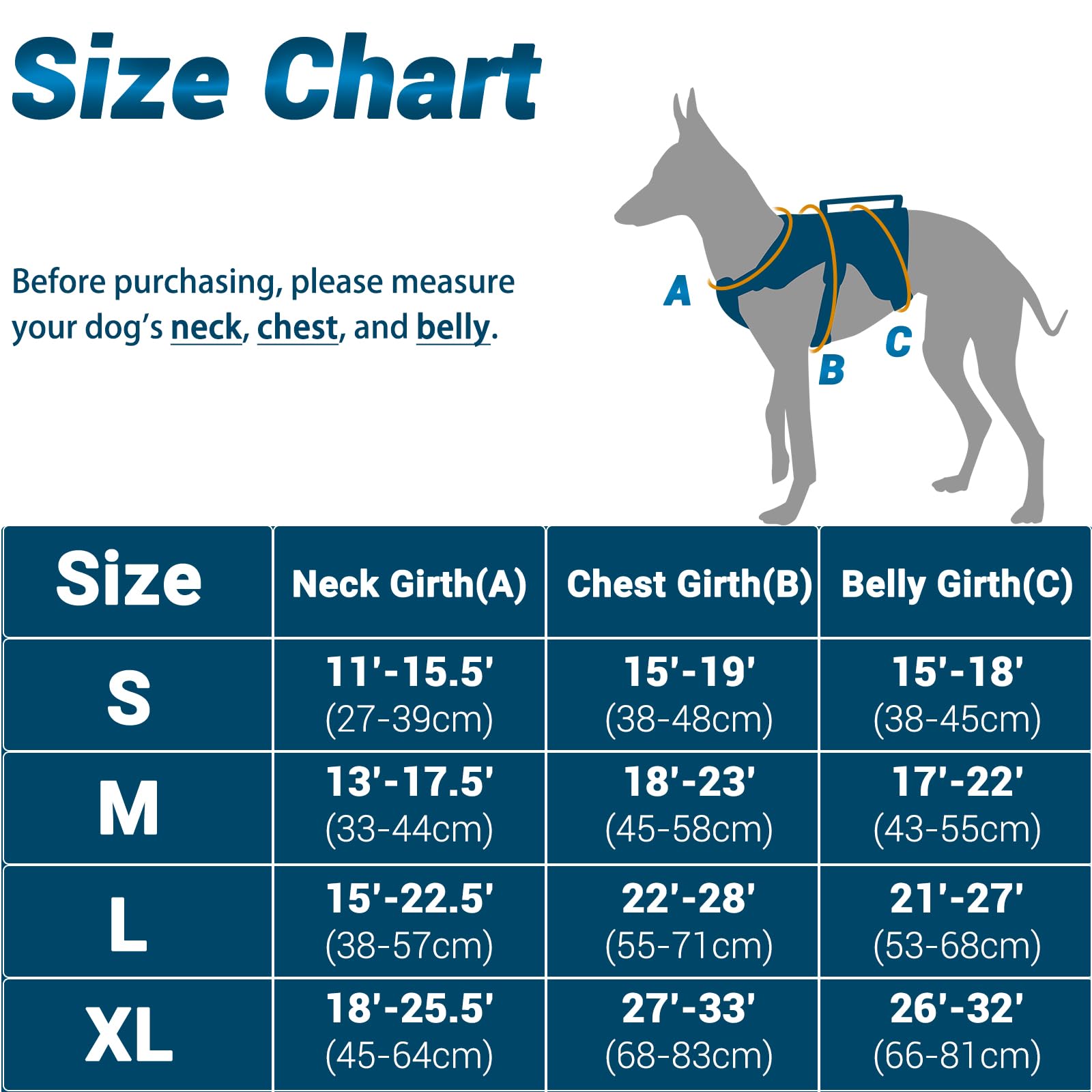Belpro Multi-Use Support Dog Harness, Escape Proof No Pull Reflective Adjustable Vest With Durable Handle, Dog Walking Harness For Big/Active Dogs (Blue, S)