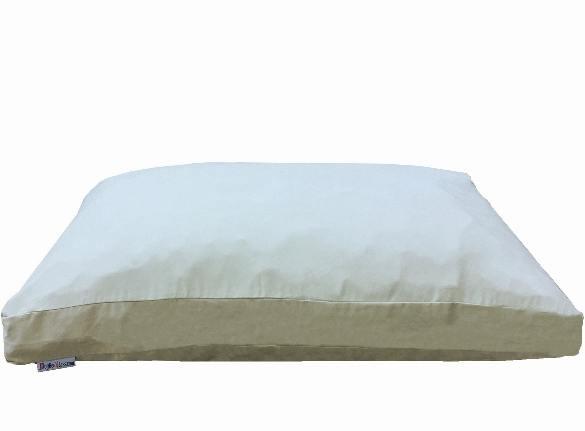 Dogbed4Less Large Memory Foam Dog Bed For Medium Dogs, Orthopedic Comfort, Waterproof Liner And Suede Pet Bed Cover 41'X27' Pillow, Khaki