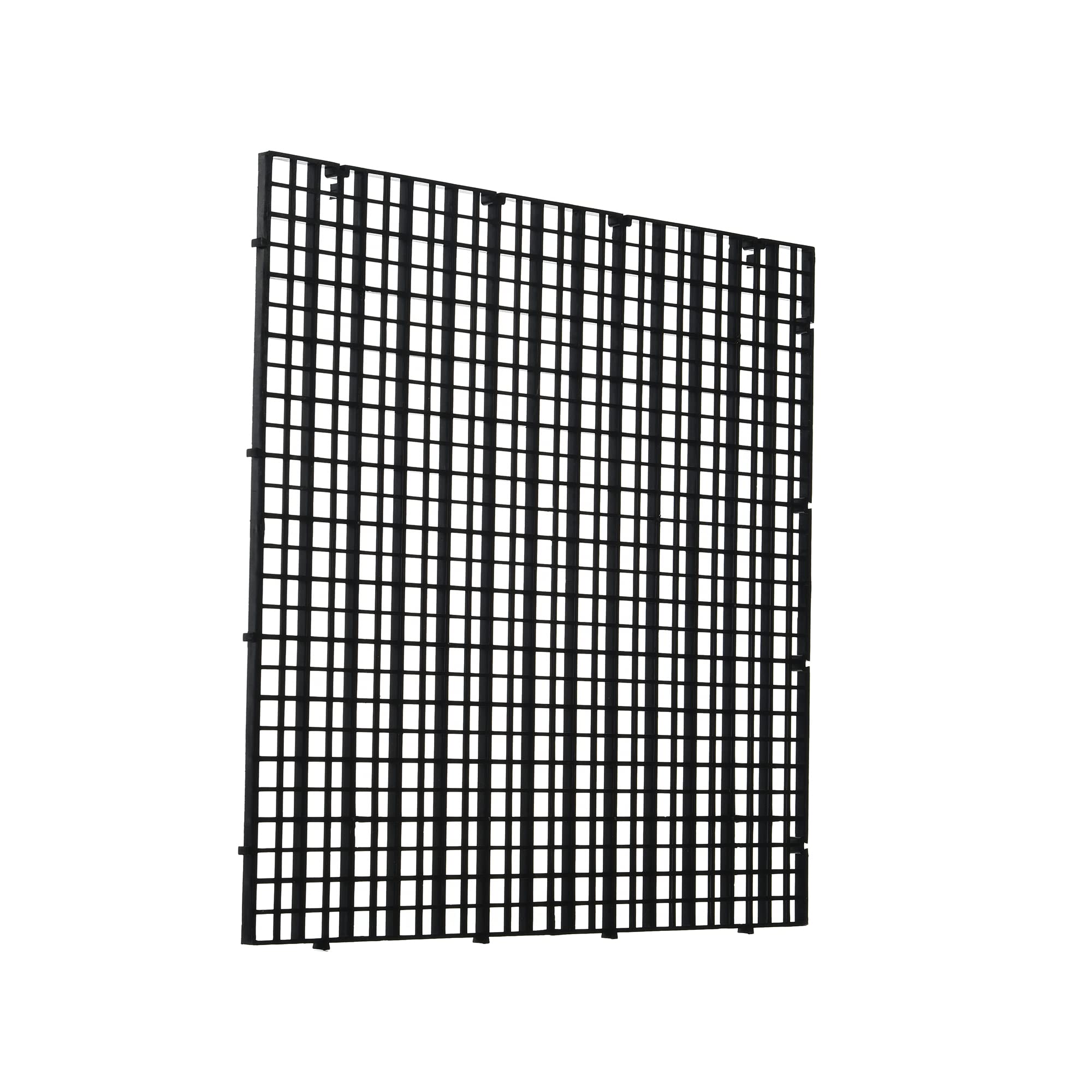 Aquarium Fish Tank Bottom Isolation 4 Pcs, Plastic Egg Crate Grid Divider Tray Egg (L 4Pcs Black)