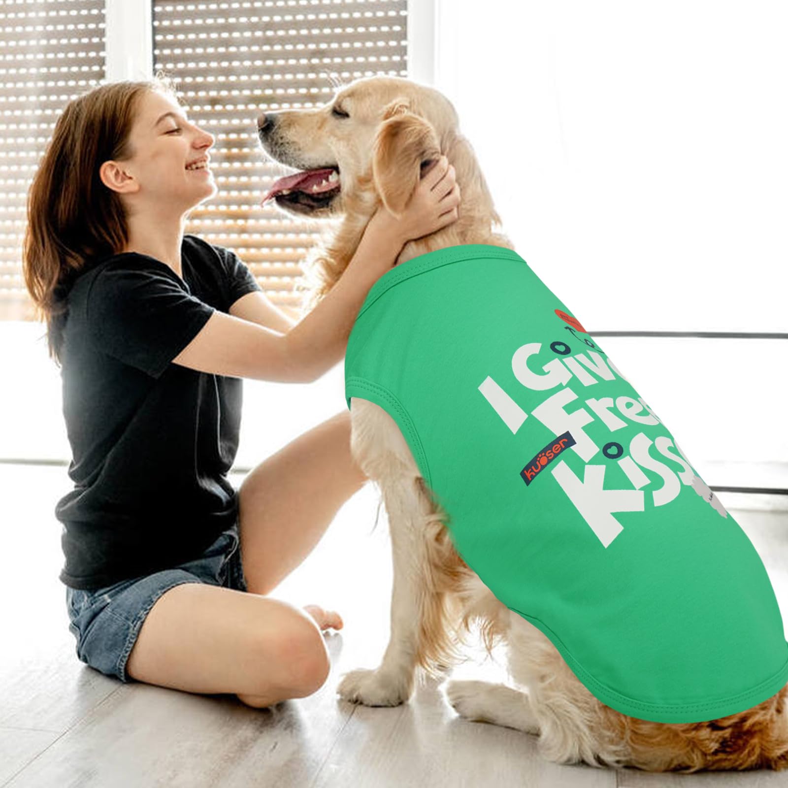 Kuoser Dog Shirt, Printed Dogs T-Shirt Soft Breathable Dog Shirts, Cute Doggy Sweatshirt For Small Medium Large Girls Boys, Pet