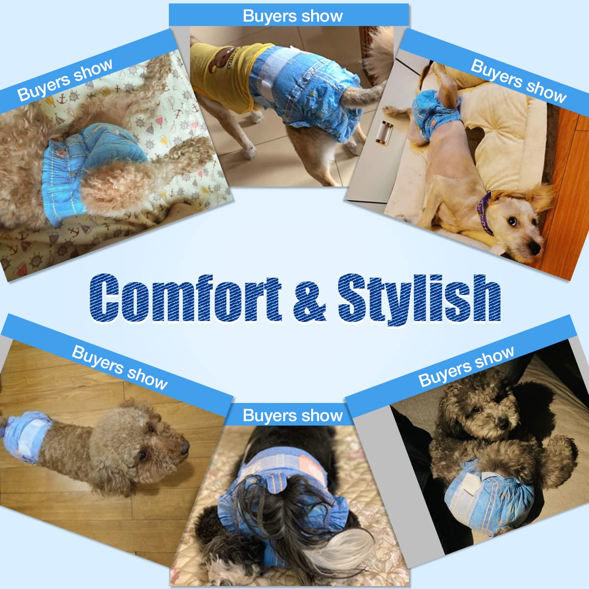 Pet Soft Dog Diapers Female - Disposable Dog Diapers, Cat Diapers For Female Cats, Puppy Diapers 48Pcs Medium