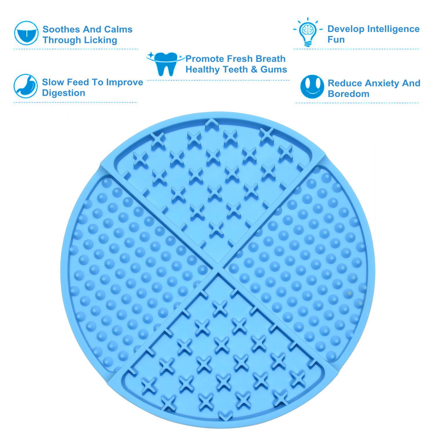 Bangp Licking Mat for Dogs and Cats,Dog Slow Feeders,Boredom Anxiety Reduction,Heavy-Duty Puzzle Mat Dog Treat Mat with Unique Q