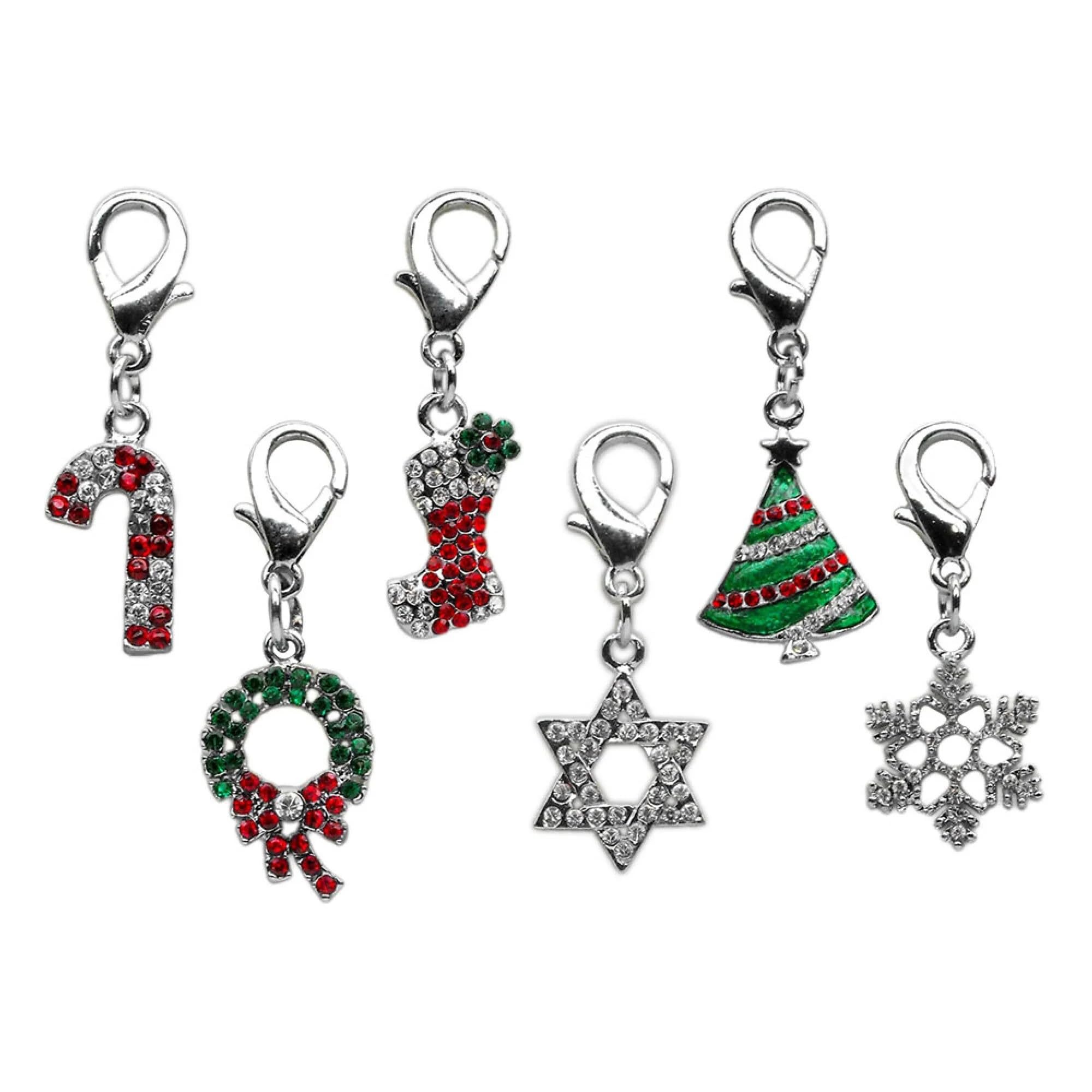 Lobster Claw Charm, Holiday Group *Choose from 6 different charms!* Candy Cane