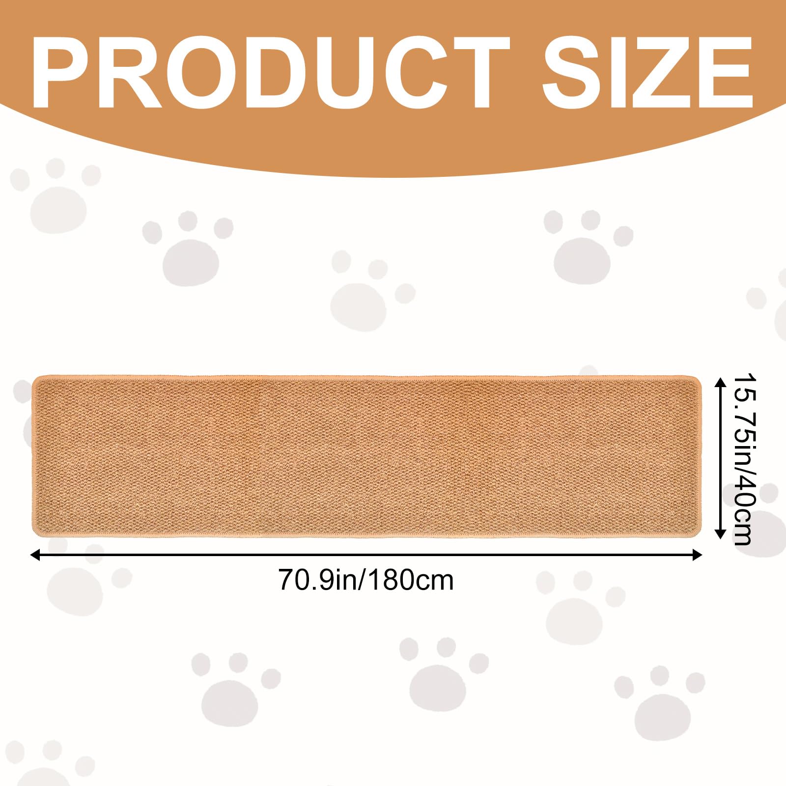 70.9''X 15.7'' Thickened Extra Large Cat Wall Climbing Carpet With 10Pcs Fixed Nails, Durable Cat Furniture, Scratcher, Scratchi