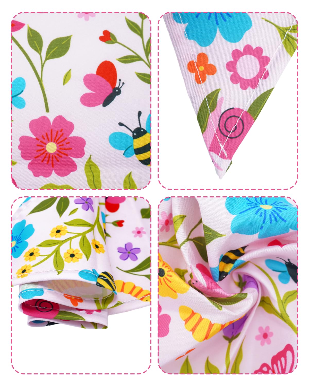 Pet Show 15 Pack Spring Dog Bandanas Bulk Large Medium Small 3 Mixed Sizes Floral Dogs Head Scarves Puppy Triangle Bibs Kerchief