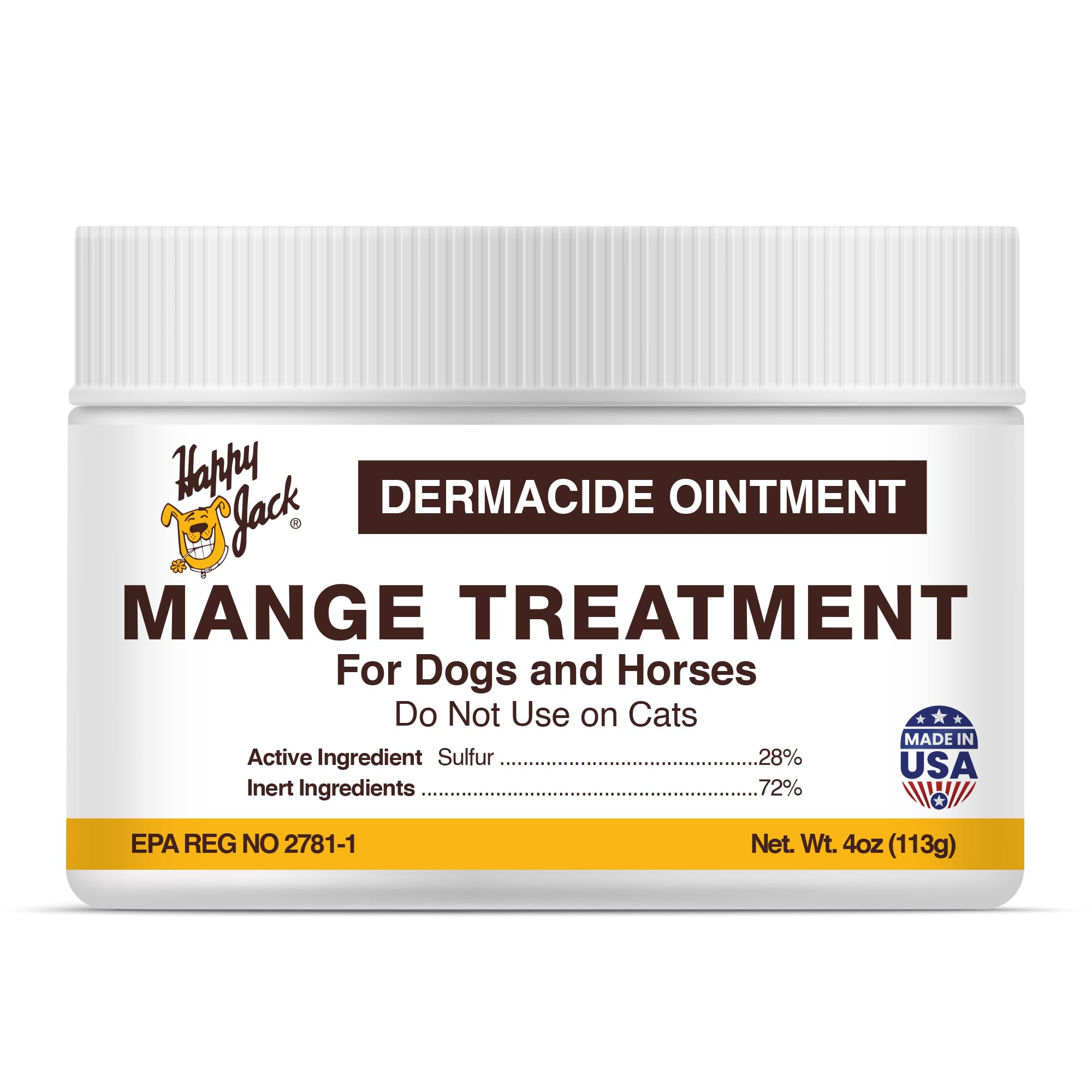 Happy Jack Dermacide Ointment, Itch Relief, Hot Spot & Mange Treatment for Dogs, Use on Mange Mite, Itching Eczemas, and as Dog 
