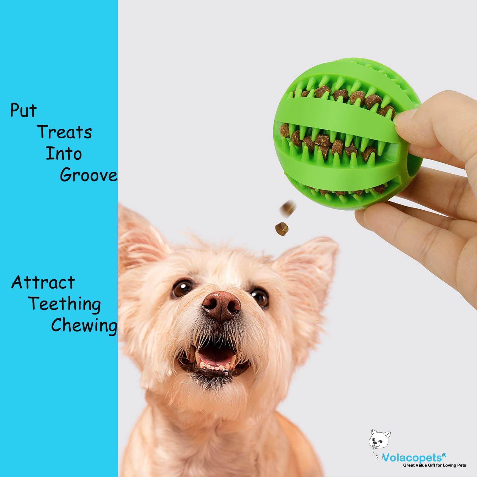 Volacopets 5 Different Functions Interactive Dog Toys For Puppies, Puppy Puzzle Toys For Small Dogs, Dog Balls For Small Dogs, T