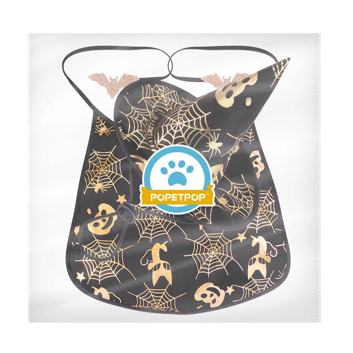 Pet Halloween Costumes Cape With Wizard Hat Dog Cat Halloween Apparels (Size S)