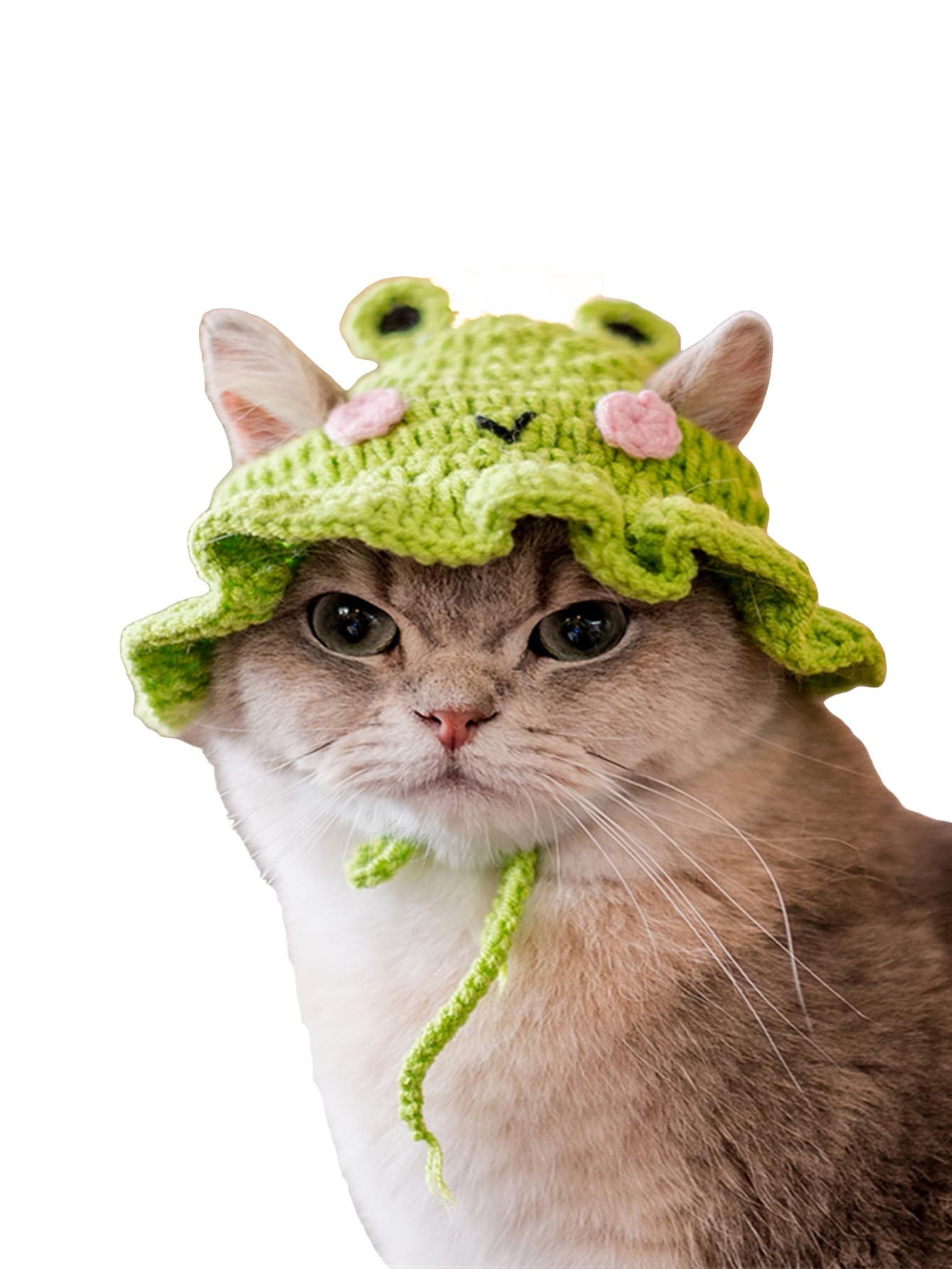 Qwinee Cartoon Design Knit Cute Dog Hat Soft Cat Hat Rabbit Hat Halloween Christmas Party Costume Head Wear Accessories For Pupp