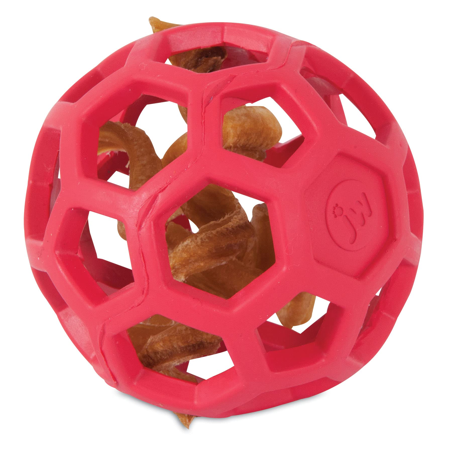 JW Hol-ee Holiday 2PK Dog Toy Set - 2 Pack Treat Ball & Pull Toy for Small Breeds