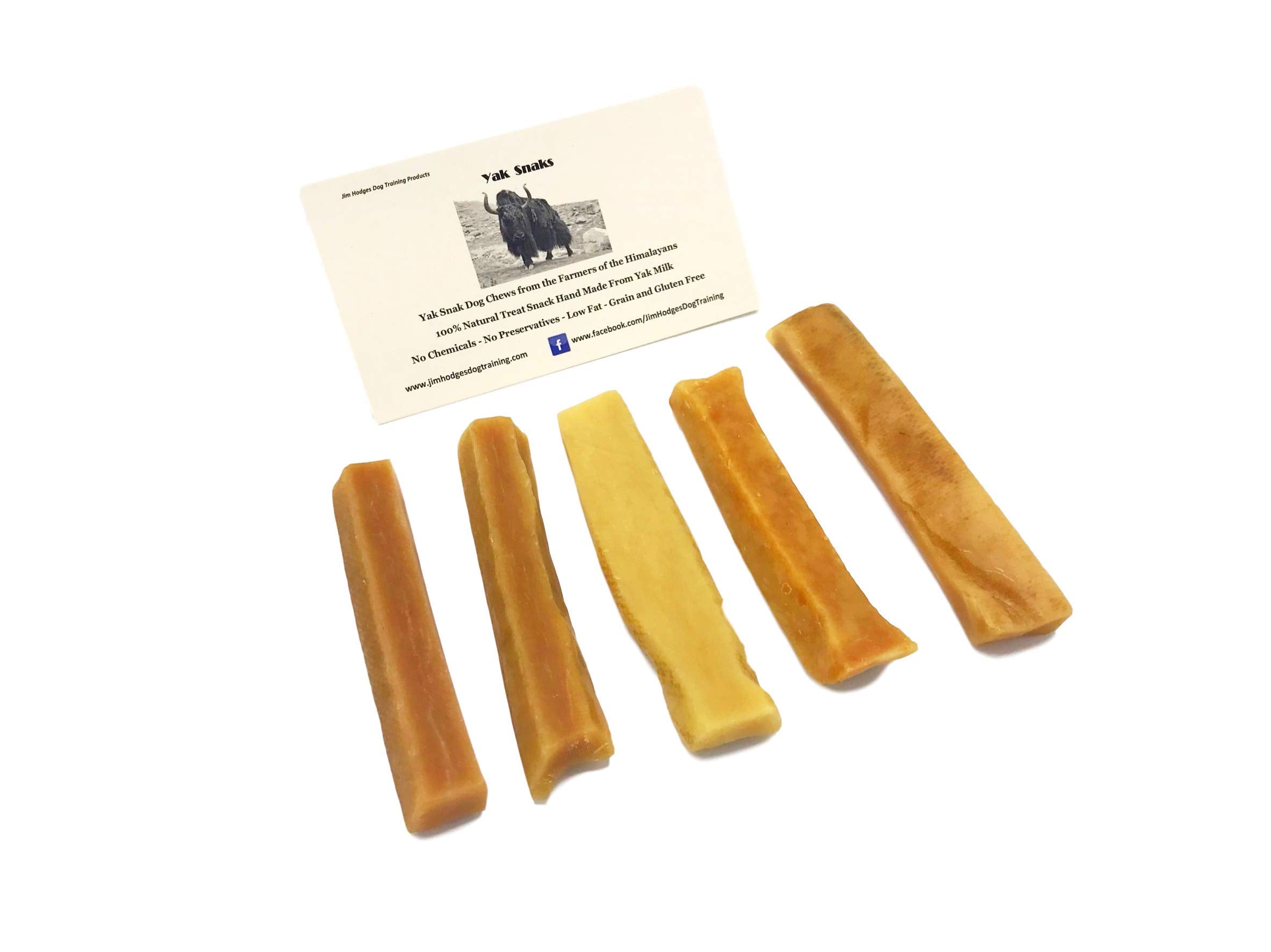 Yak Snak Dog Chews - All Natural Hard Cheese Himalayan Dog Treats - Long Lasting Dog Chews, Made from Yak Milk, Small, Medium. L