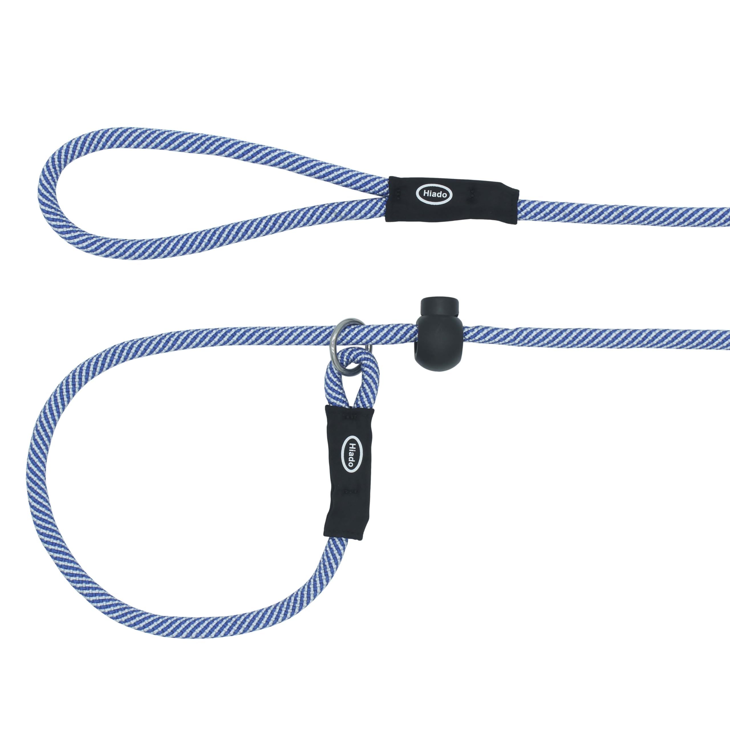 Hiado Slip Lead Dog Leash With Stopper Loop Rope Training No Pull For Small Medium Large Dogs 5Ft Blue White