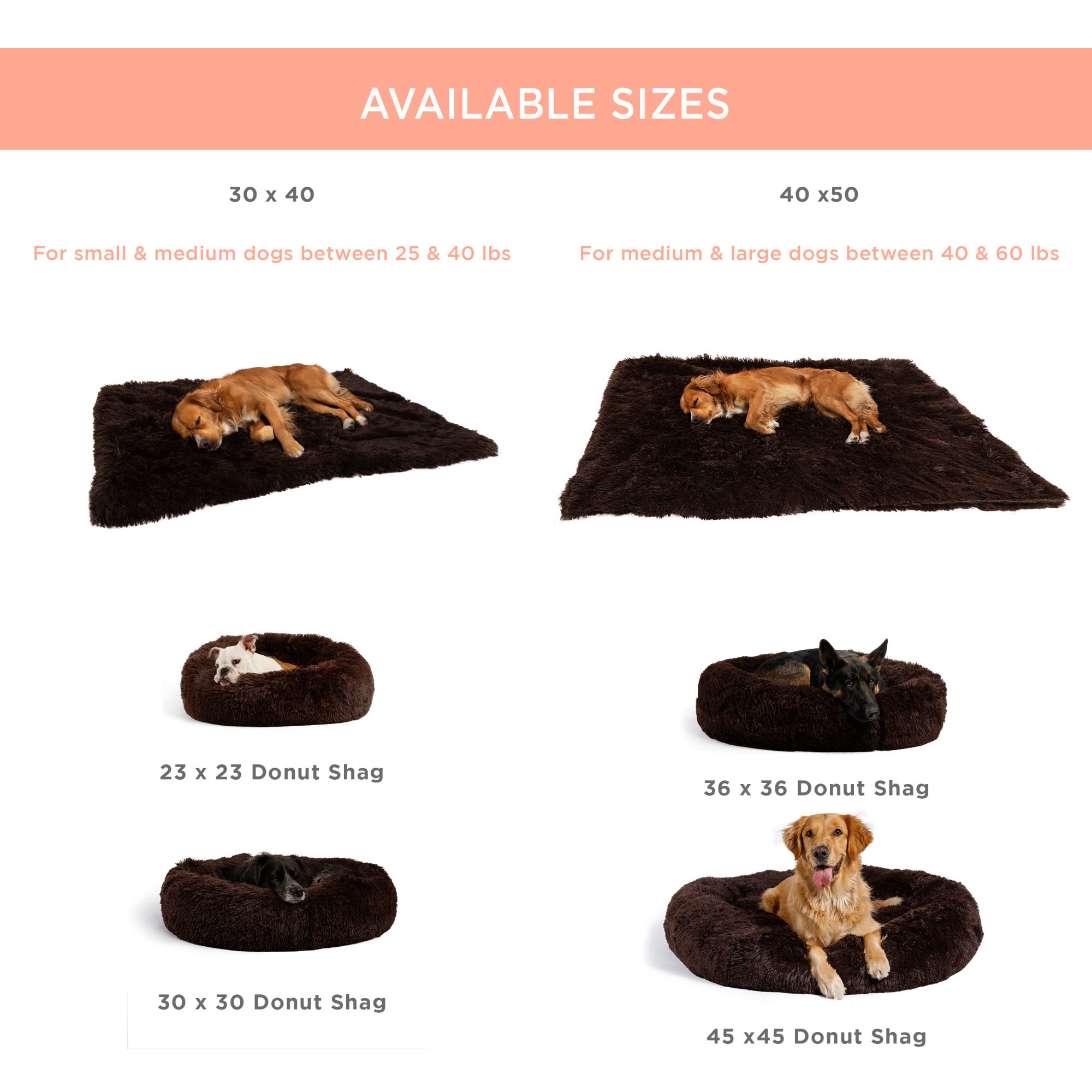 Best Friends By Sheri Calming Shag Fur Pet Throw Blanket, Darck Chocolate, 30'X40'