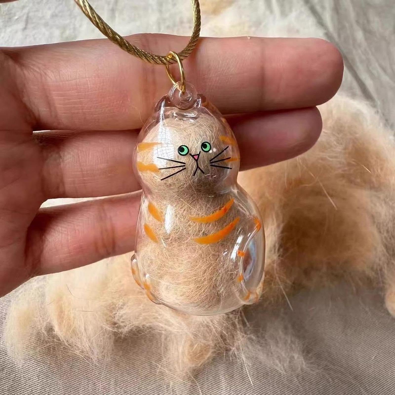 SNAPPSY Pet Hair Memorial Bottle Hair Locket Keepsake for Sympathy Gift Family Girls