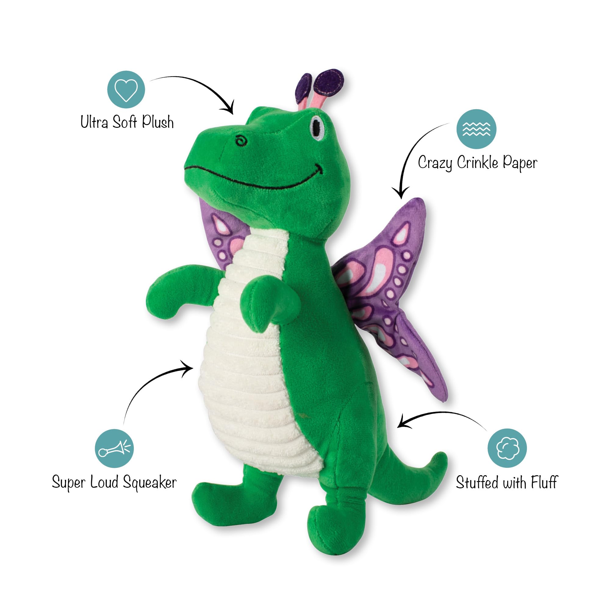 Fringe Studio Flutter REX Plush Dog Toy, Pet Shop Collection (314213)