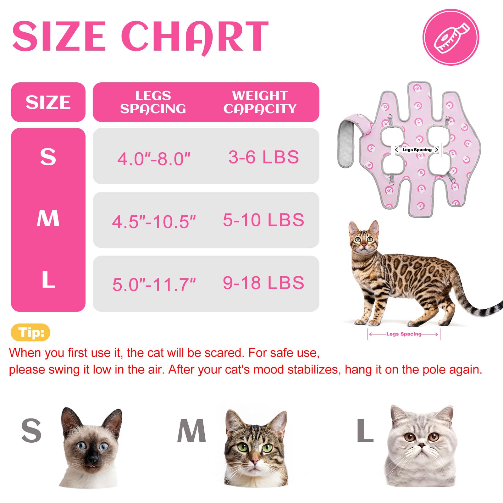 Supet Cat Grooming Hammock, Soft Fabric Nail Clipper Hammock, Self-Adhesive Wrap For Cutting Nails, Quickly Calm Down For Medici