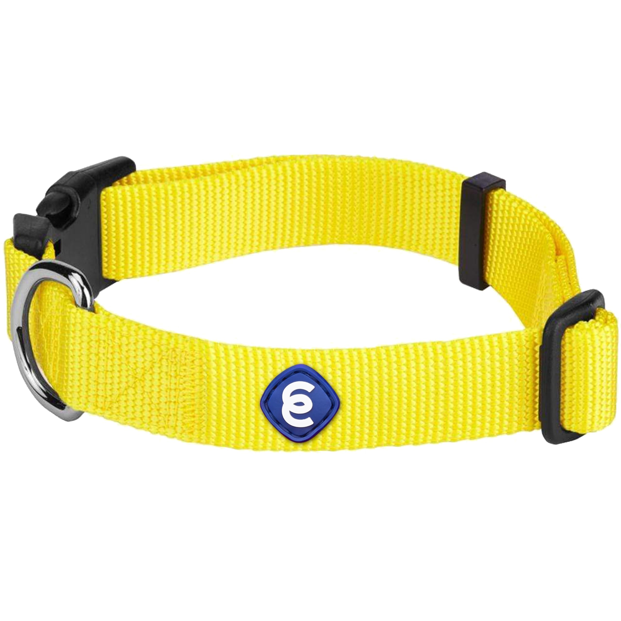 Blueberry Pet X-Small Quick Release Blazing Yellow Nylon Dog Collar For Girl, Small Dogs