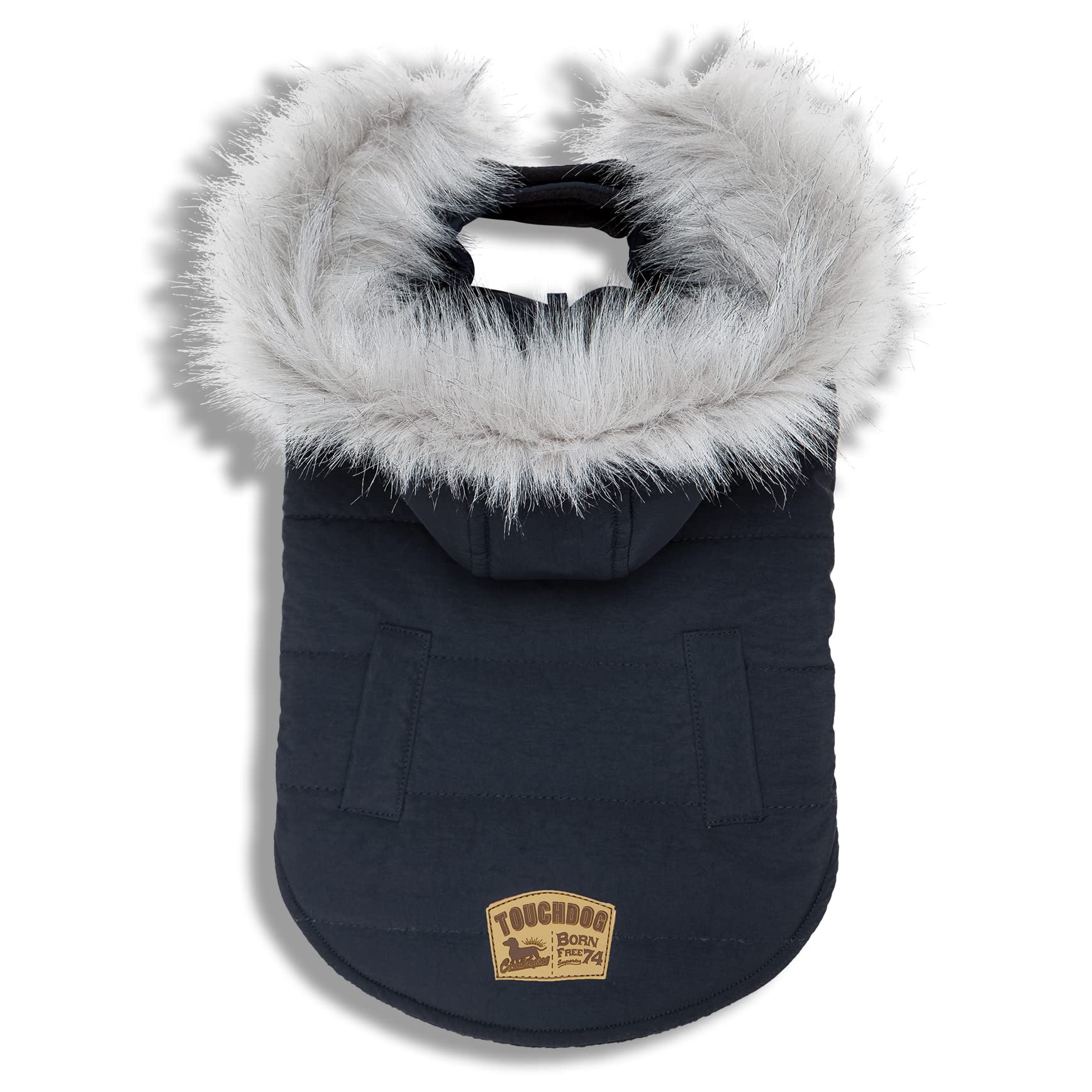 Touchdog Eskimoswag Duckdown Parka Dog Coat, Xsmall, Navy