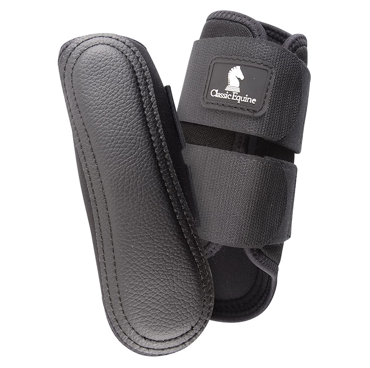 Classic Equine Airwave Classic Splint Boots, Front (Black, Medium)
