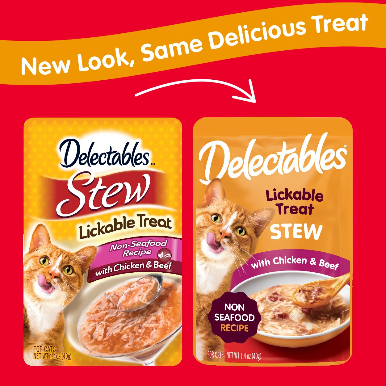 Hartz Delectables Non-Seafood Stew Lickable Wet Cat Treats, Chicken & Beef, 1.4 Ounce (Pack of 12)