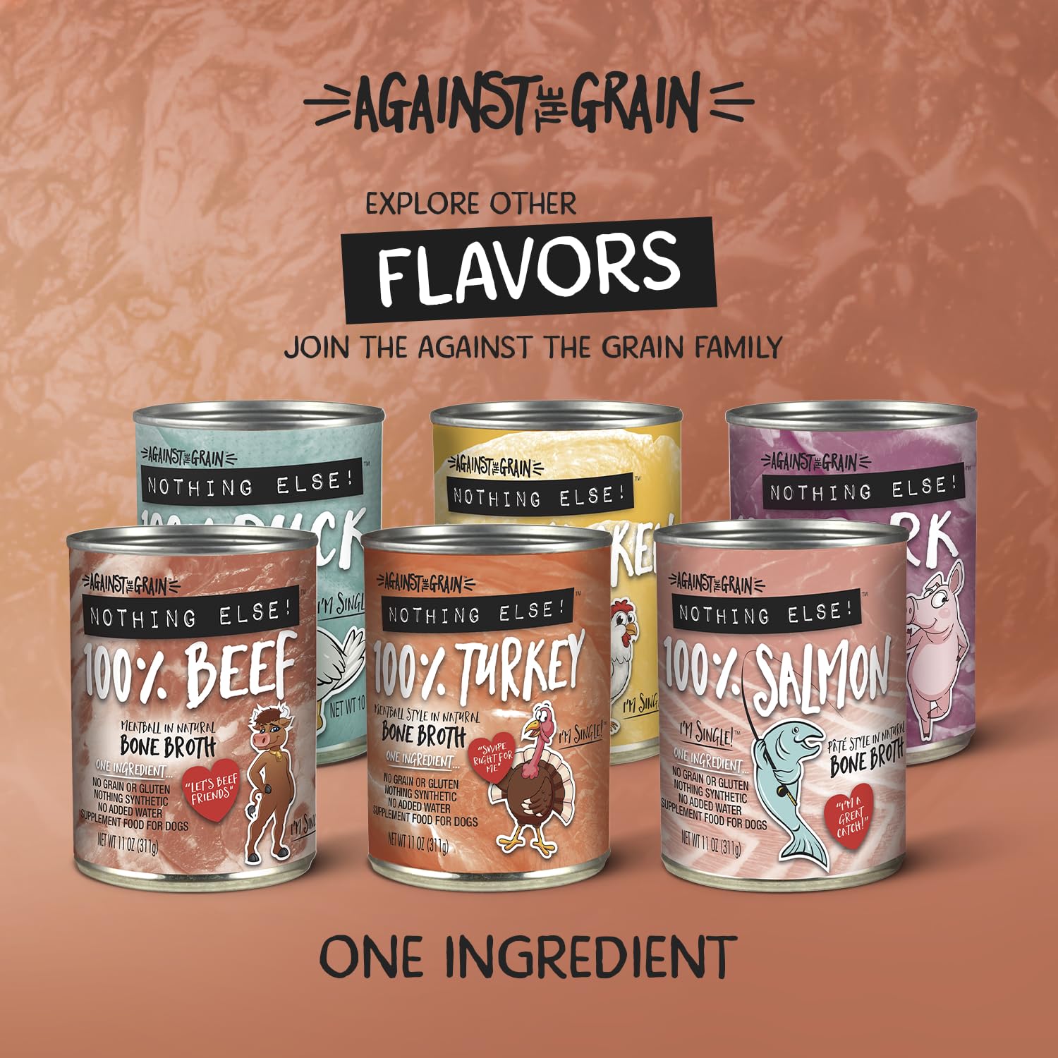 Evangers Against The Grain Pet Food Nothing Else! Dog Food - 11 oz Cans (Pack of 12)