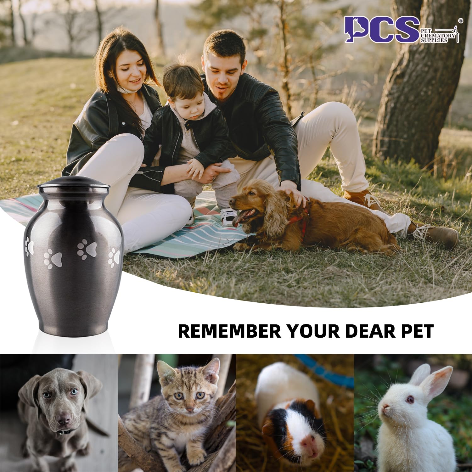 Pcs Pet Memorial Cremation Urns For Dogs And Cats Ashes, Dog Keepsake Urns For Ashes With Paw Prints-Large