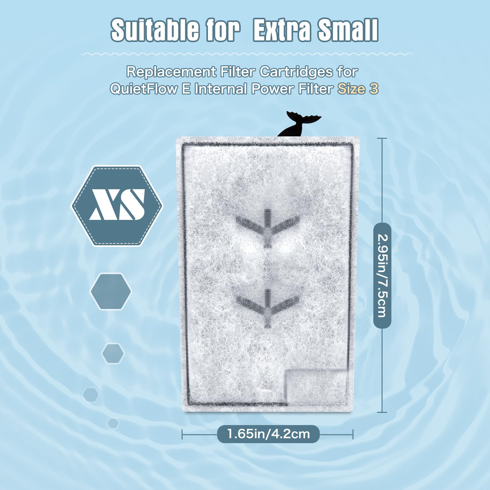 Elxxroonm Erreloda 15 Packs Extra Small Filter Cartridges Replacement Compatible With Aqueon Quietflow E Internal Power Filter S