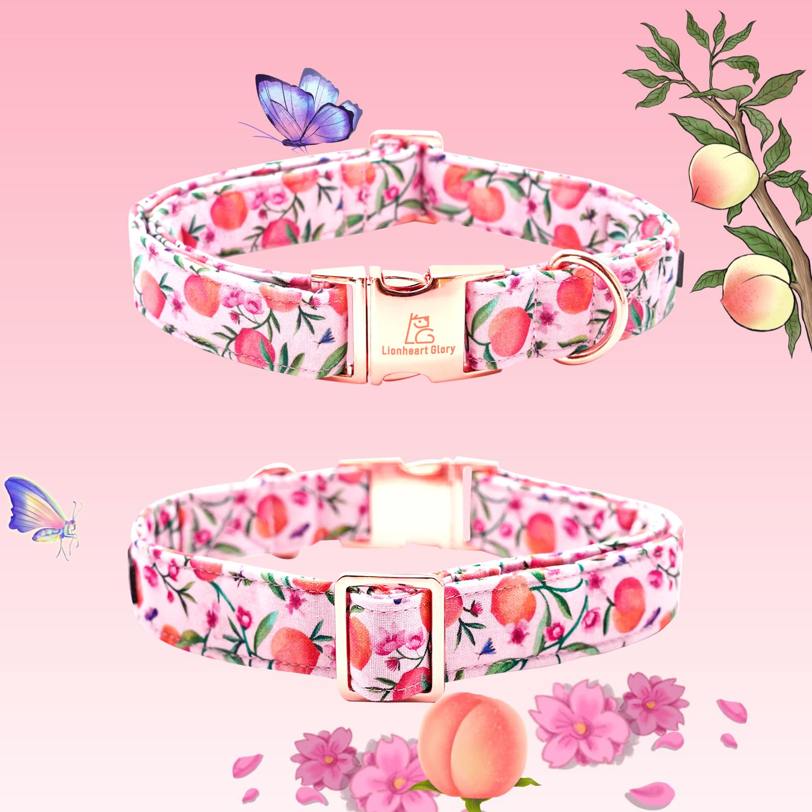 Lionheart Pink Dog Collar For Large Dogs - Soft, Durable, Adjustable