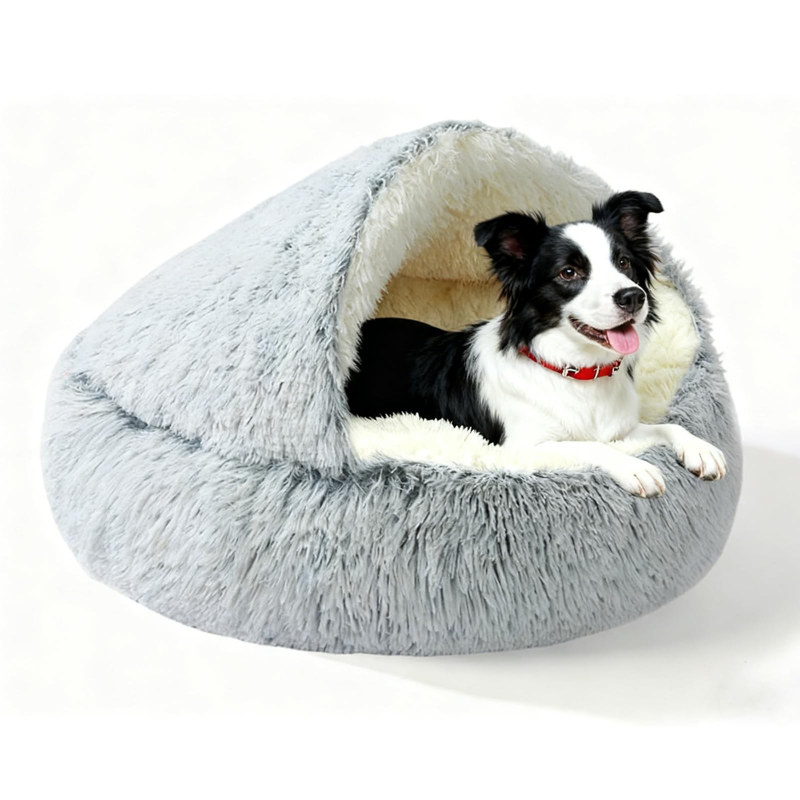 Calming Dog Bed Fluffy Plush Pet Bed Under 35 Pound