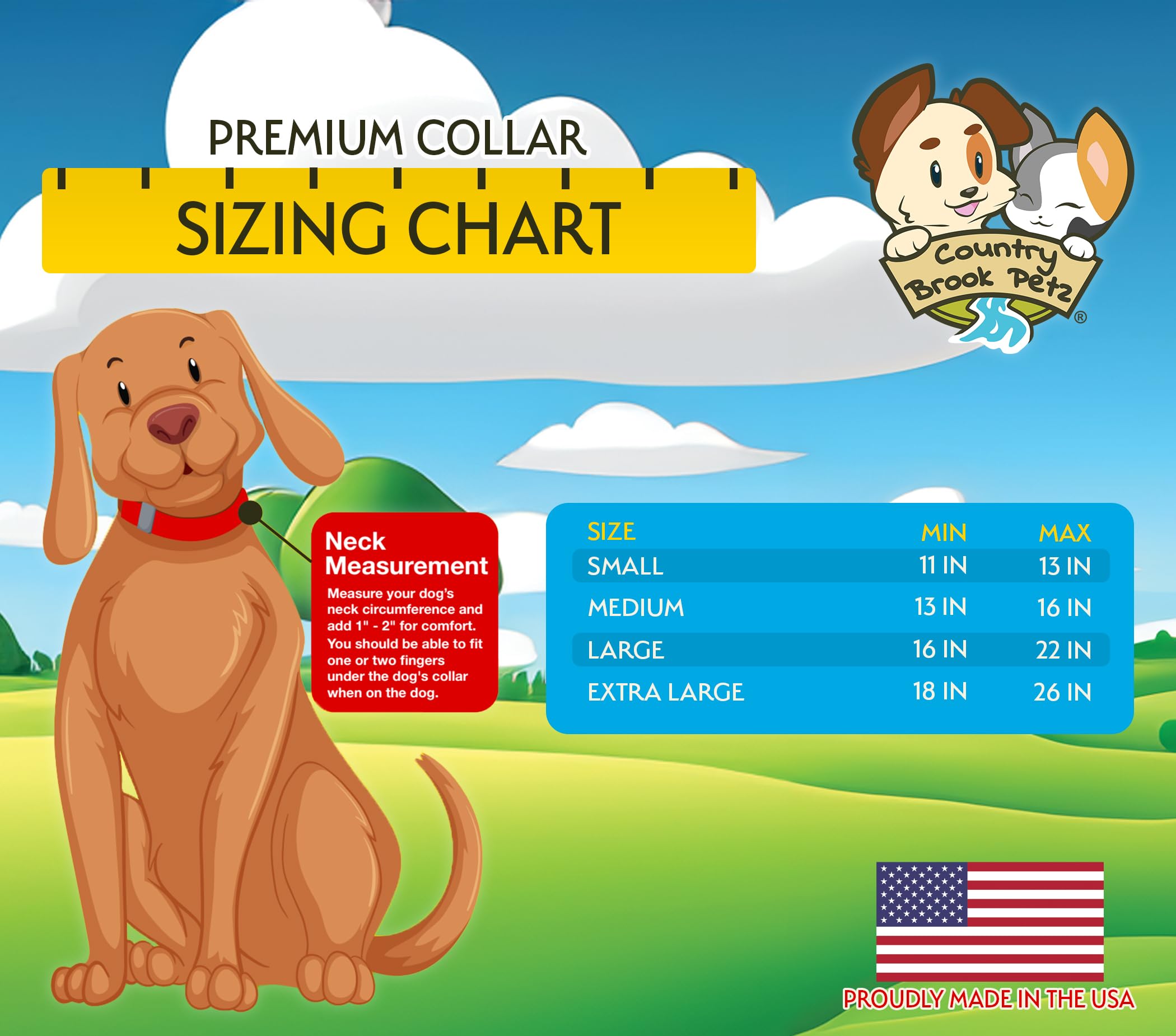 Country Brook Petz - Premium Clovers In The Wind Dog Collar - Irish Pride Collection Featuring Lucky Designs (1 Inch, Extra Larg